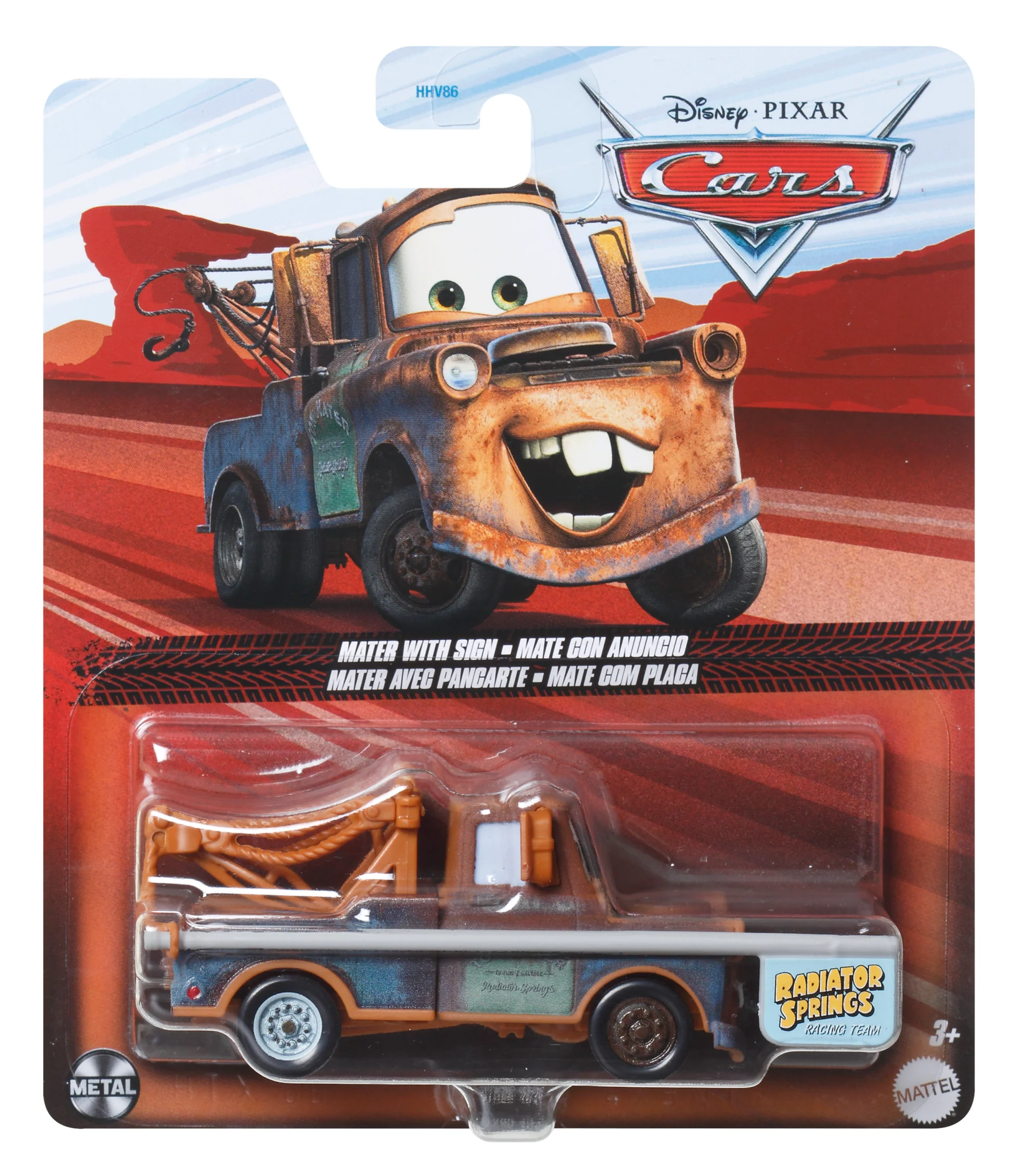Carros da Disney e Pixar Diecast Veículo de Brinquedo Mate com Pôster - Image 4