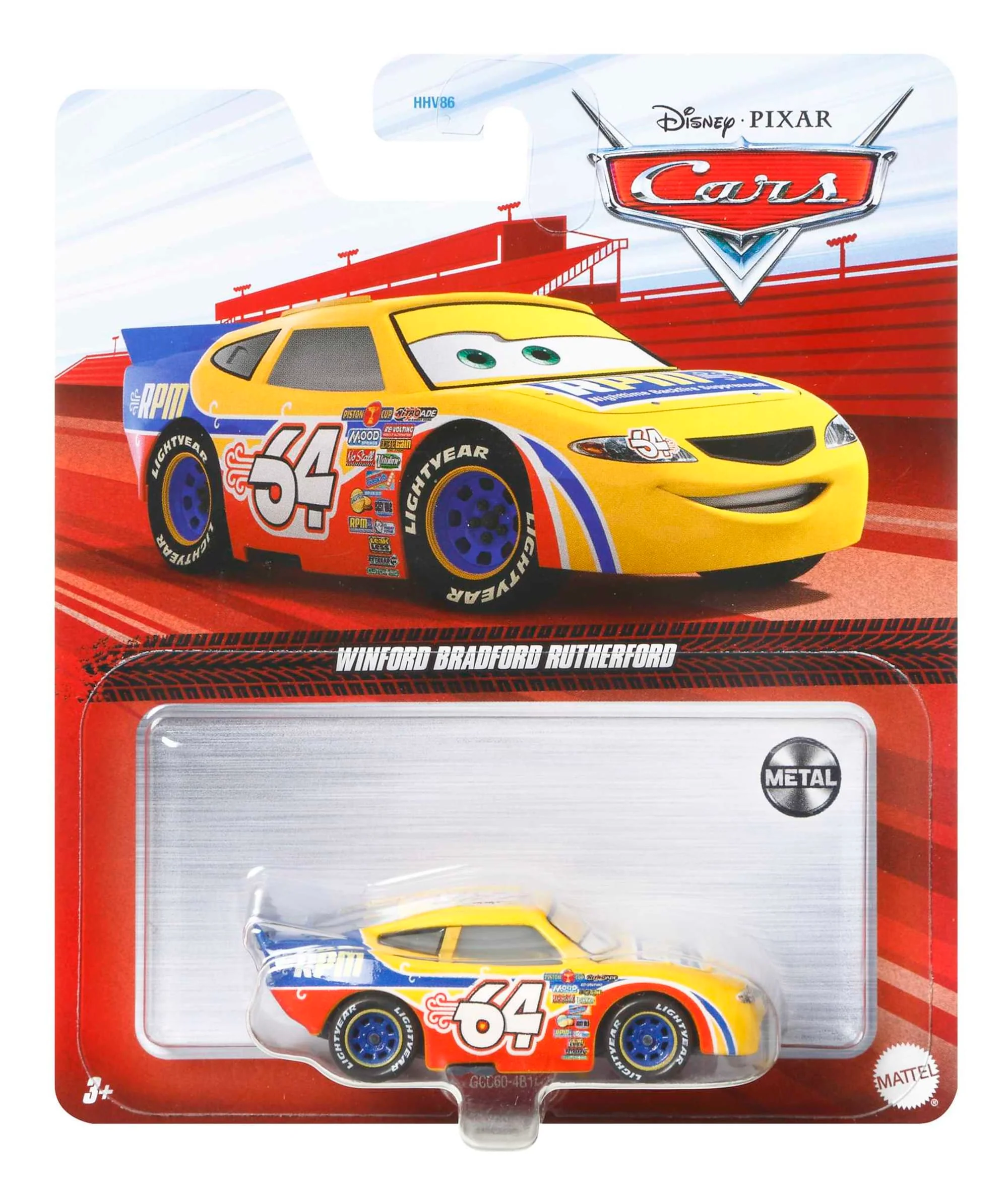 Carros da Disney e Pixar Diecast Veículo de Brinquedo RPM 64 - Image 4