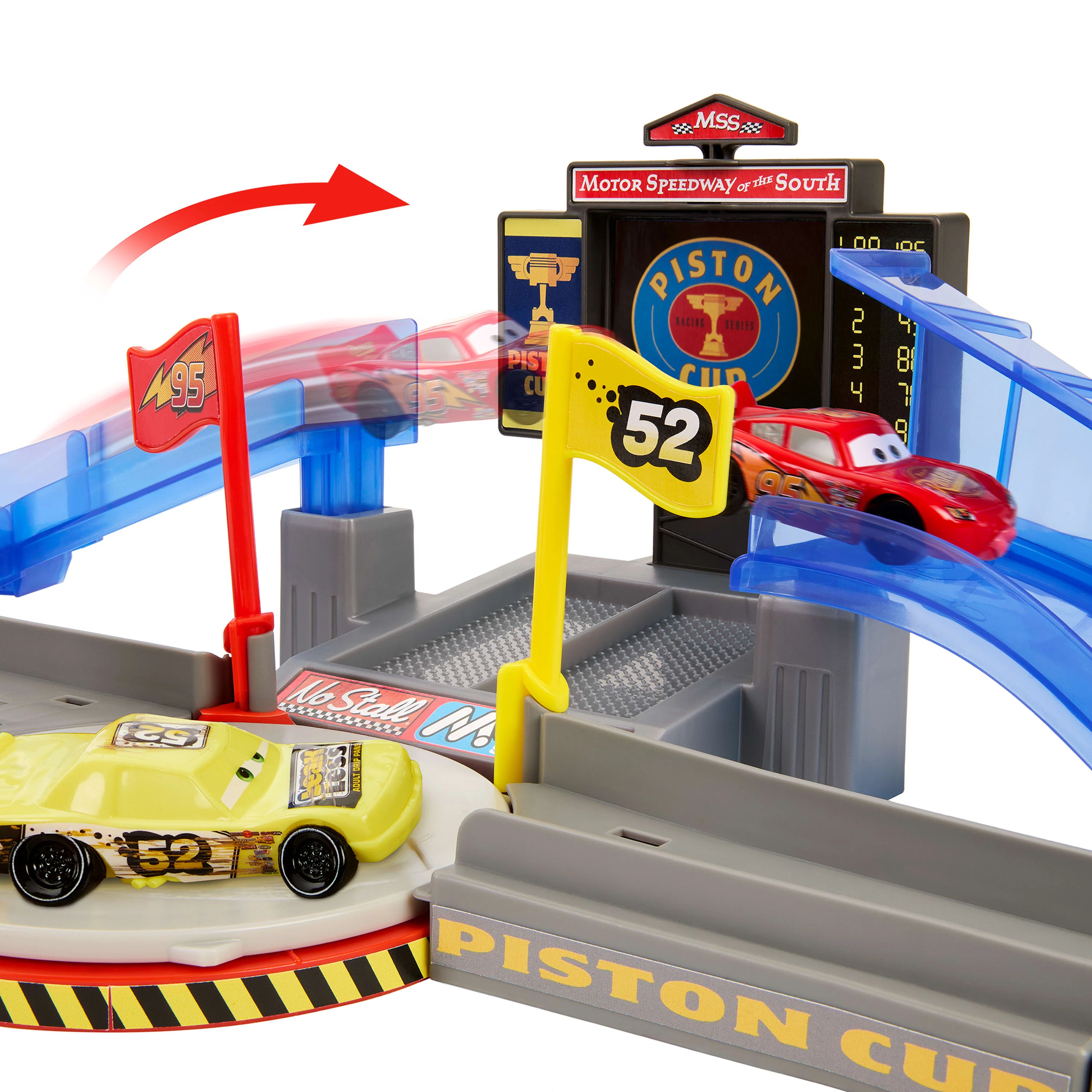 Cars de Disney y Pixar Cars Playsets Pista de Juguete pista de acrobacias de la copa pistĂłn - Image 5