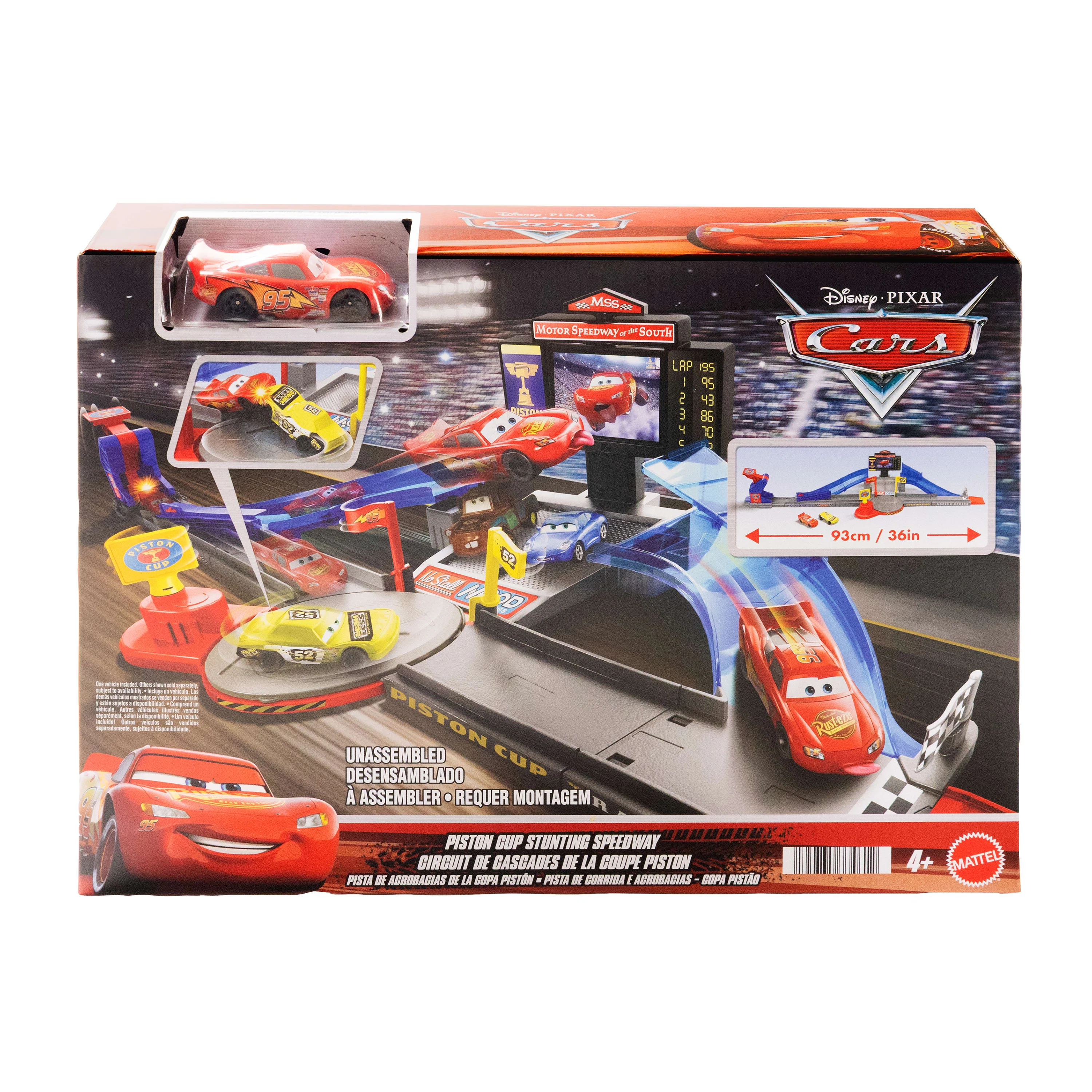 Cars de Disney y Pixar Cars Playsets Pista de Juguete pista de acrobacias de la copa pistĂłn - Image 6