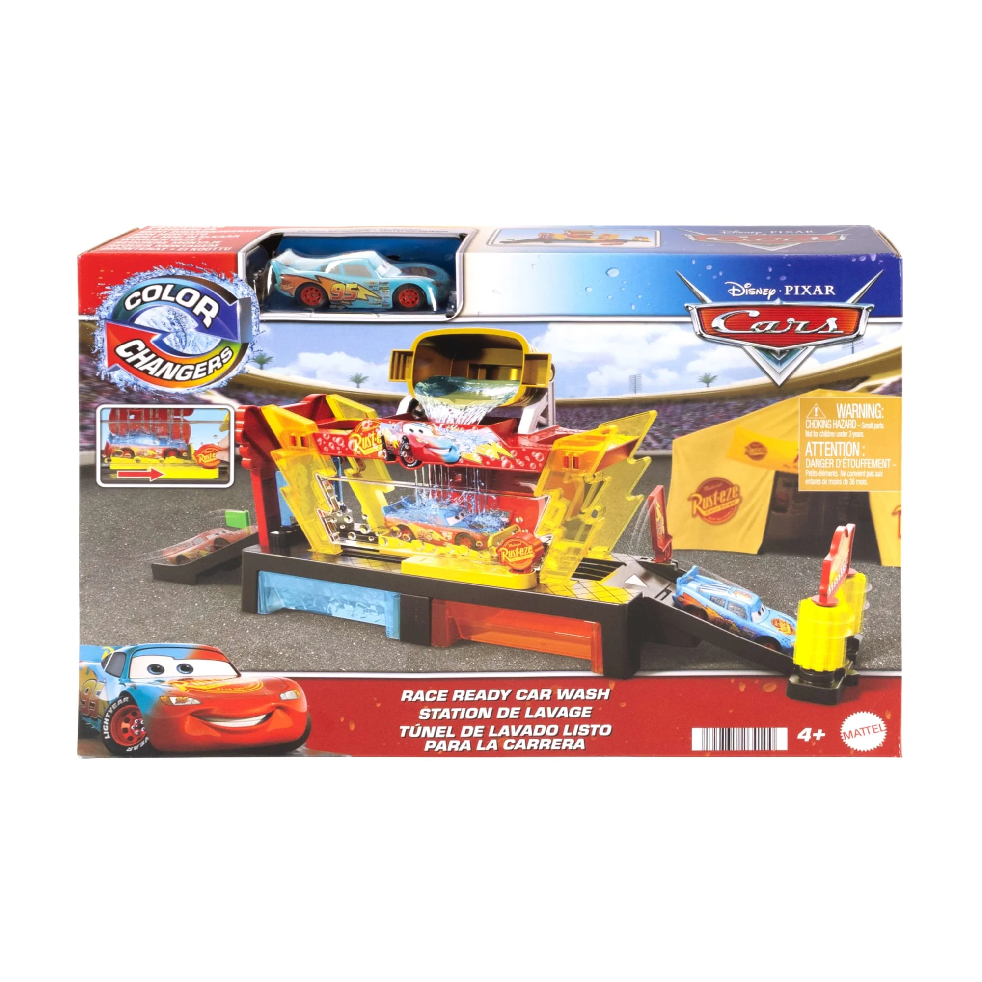 Cars de Disney y Pixar Color Changers Pista de Juguete AutoLavado Rayo McQueen - Image 6