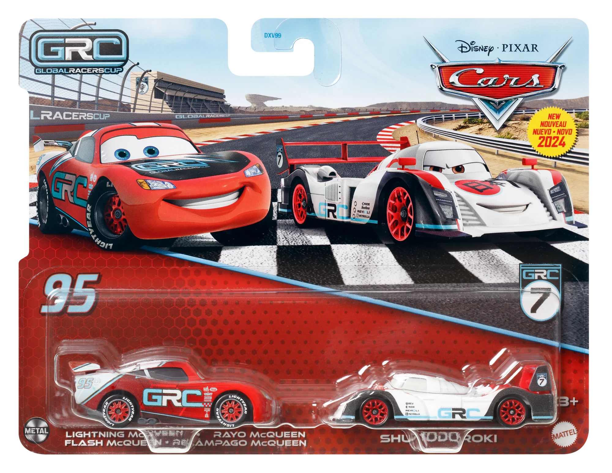 Cars de Disney y Pixar Diecast Vehículo de Juguete Paquete de 2 Shu Todoroki GRC & Rayo Mcqueen GRC - Image 6