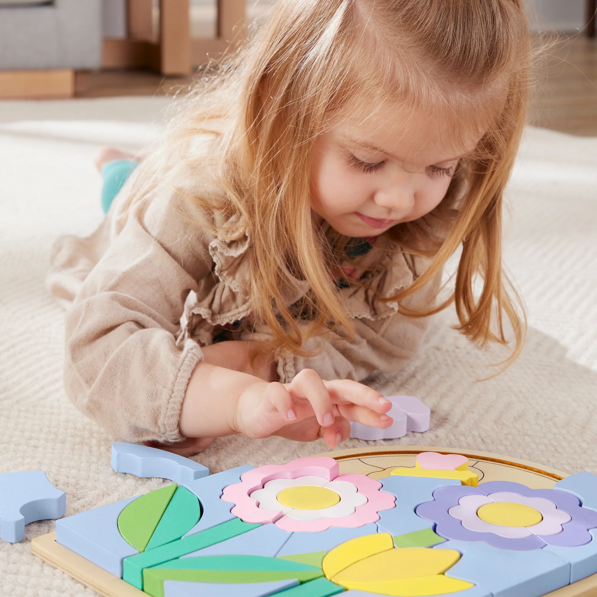 Casse-Tête de Fleurs en Bois Fisher-Price®, Pour enfants d'Âge Préscolaire, 37Éléments en Bois - Image 2