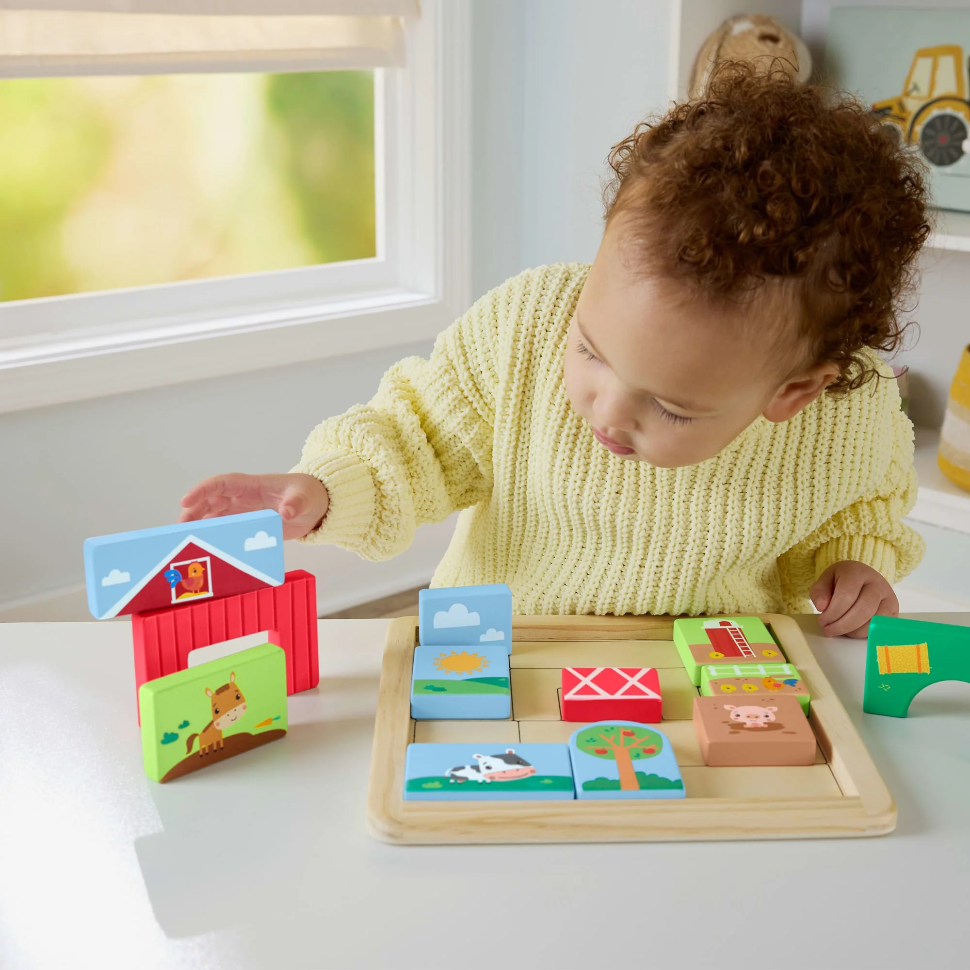 Casse-Tête en Bois à Thématique de Ferme Fisher-Price Pour Tout-Petits et enfants, 14 Pièces en Bois - Image 2