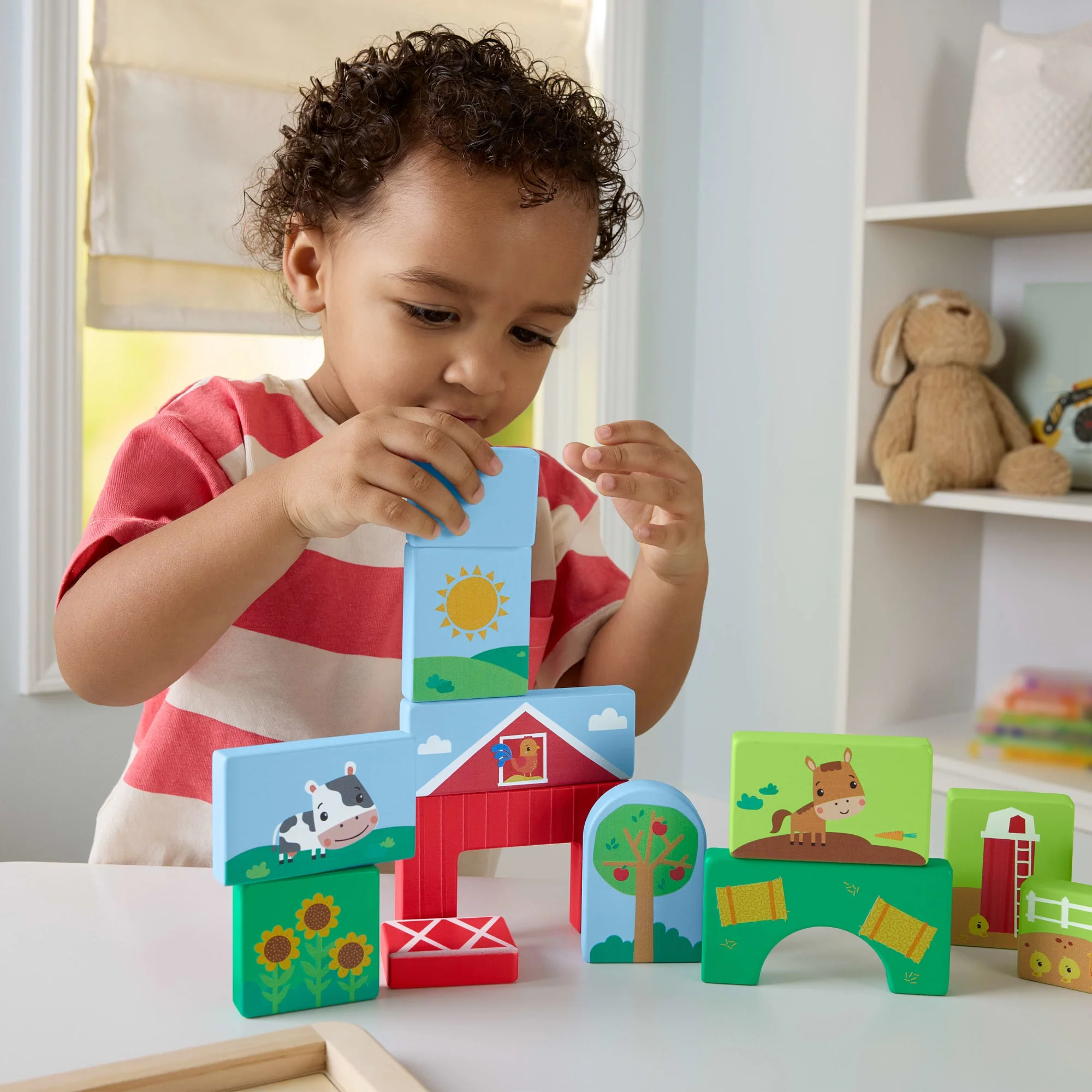 Casse-Tête en Bois à Thématique de Ferme Fisher-Price Pour Tout-Petits et enfants, 14 Pièces en Bois - Image 4