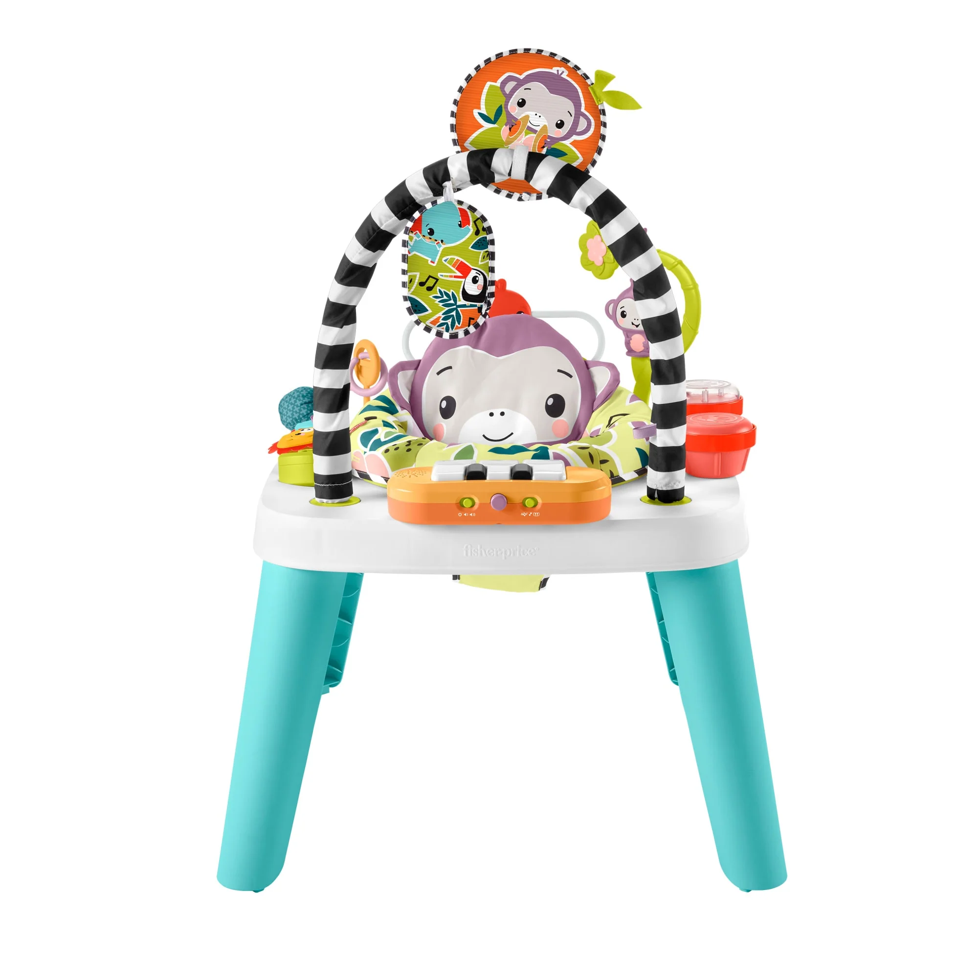 Centre D’Activités Musicales Pour Bébés et Table de Jeu Pour Tout-Petits Singe Violet 2 en 1 Fisher-Price - Image 6