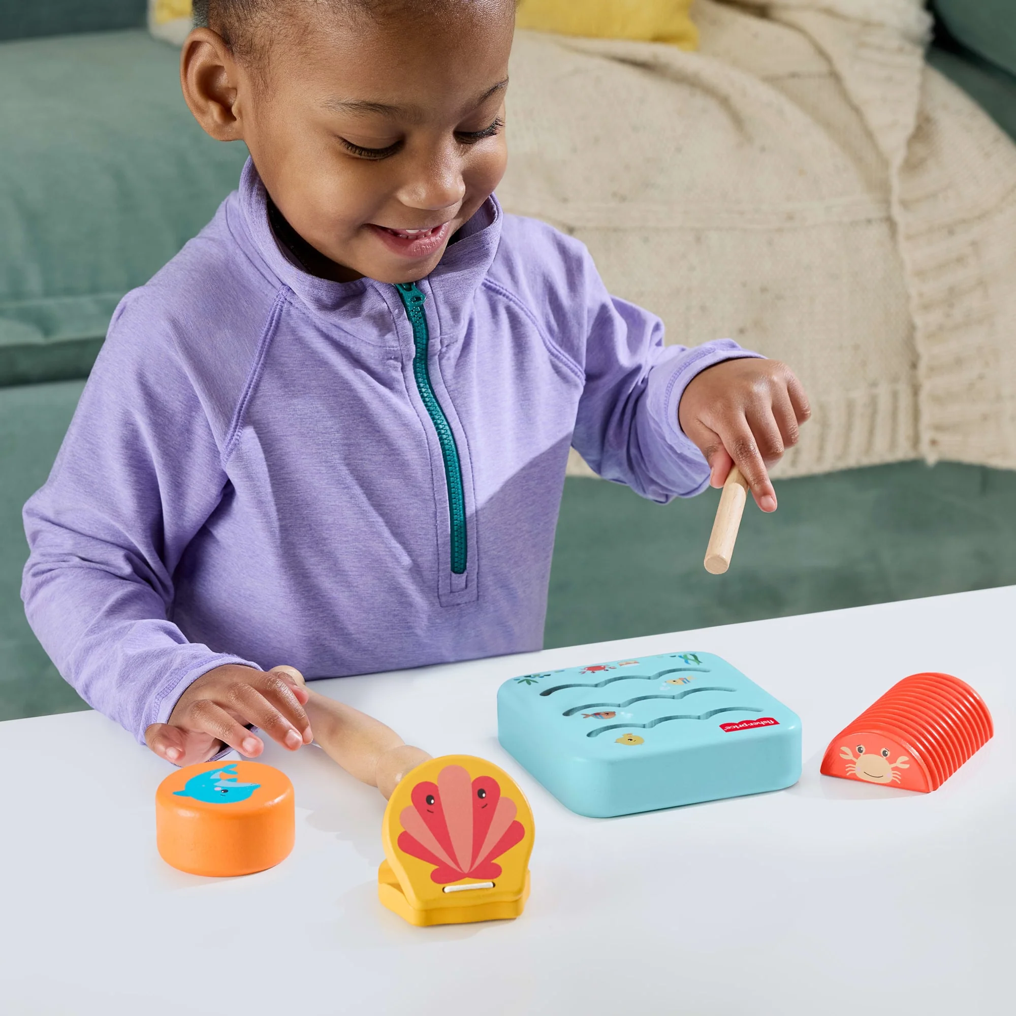Coffret Cadeau Musical en Bois Amis de L’Océan Fisher-Price® - Image 2