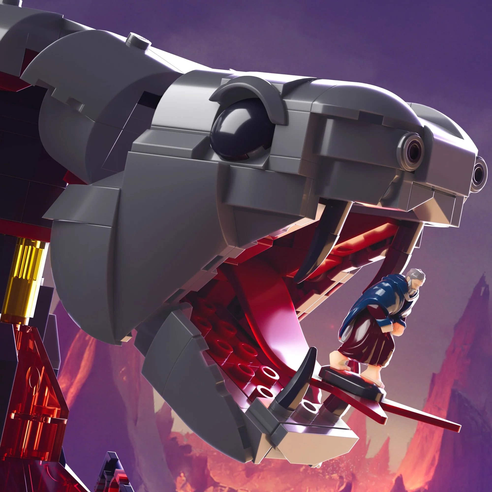 Coffret de Construction Le Combat de La Montagne du Serpent Mattel Brick Shop - Image 6