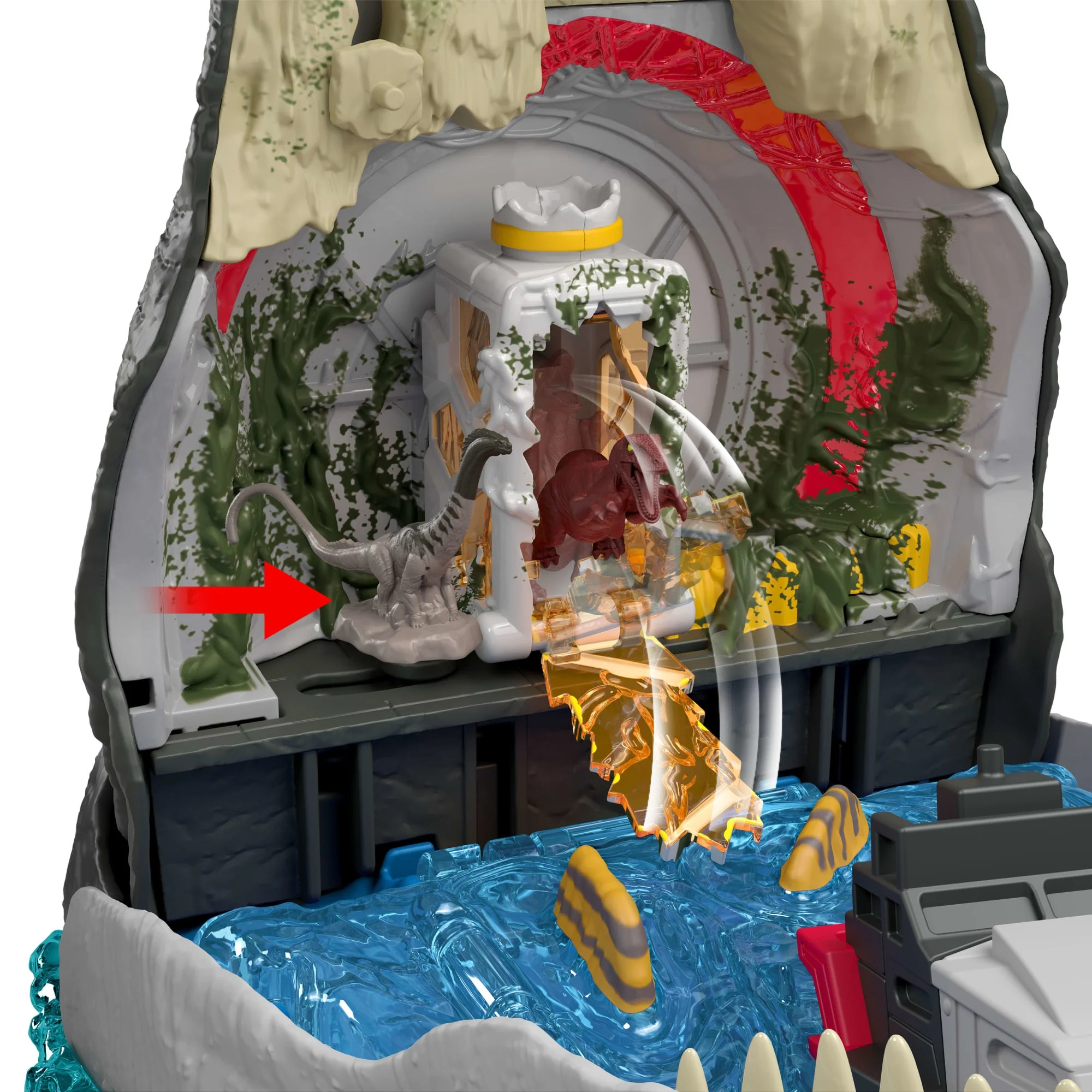 Coffret de Jeu Mosasaure Jurassicworld: Renaissance de Luxe, 7Fonctions et Effets Sonores Interactifs, 6Micro Figurines - Image 3