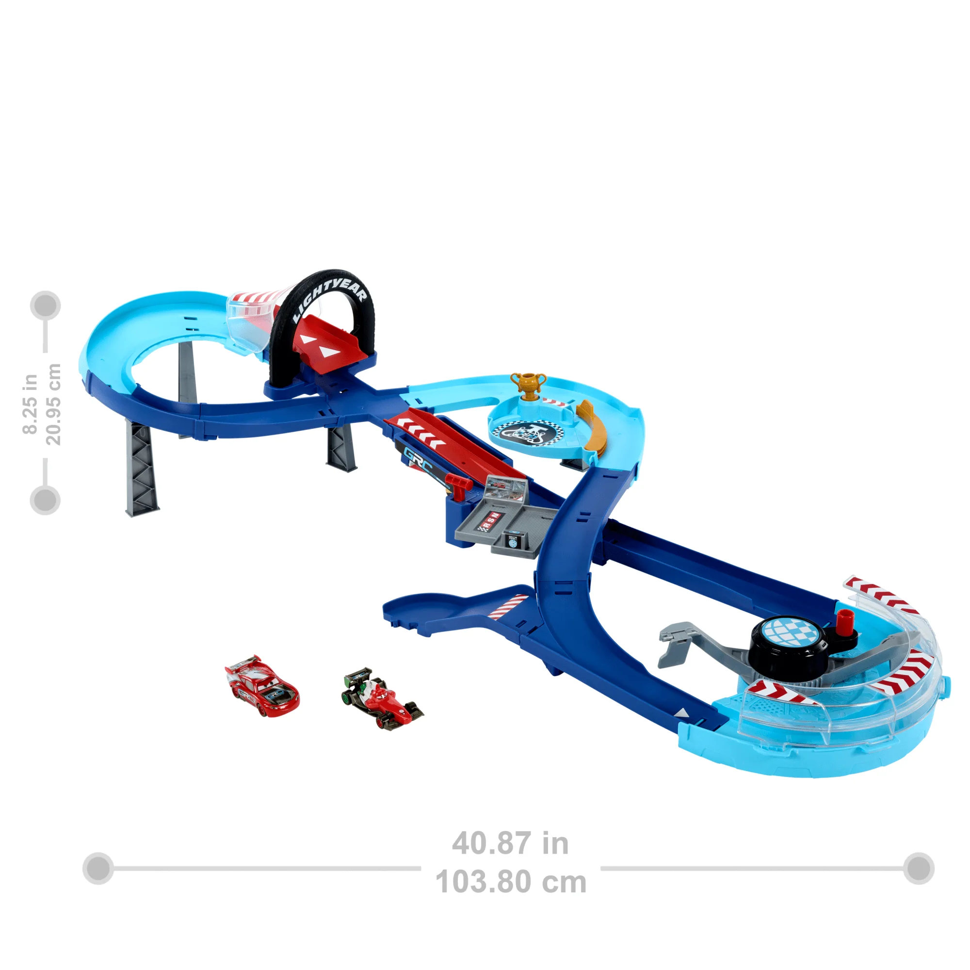 Disney And Pixar Cars Grc Jumping Raceway Playset With 2 Toy Vehicles, Includes Lightning Mcqueen - Image 5