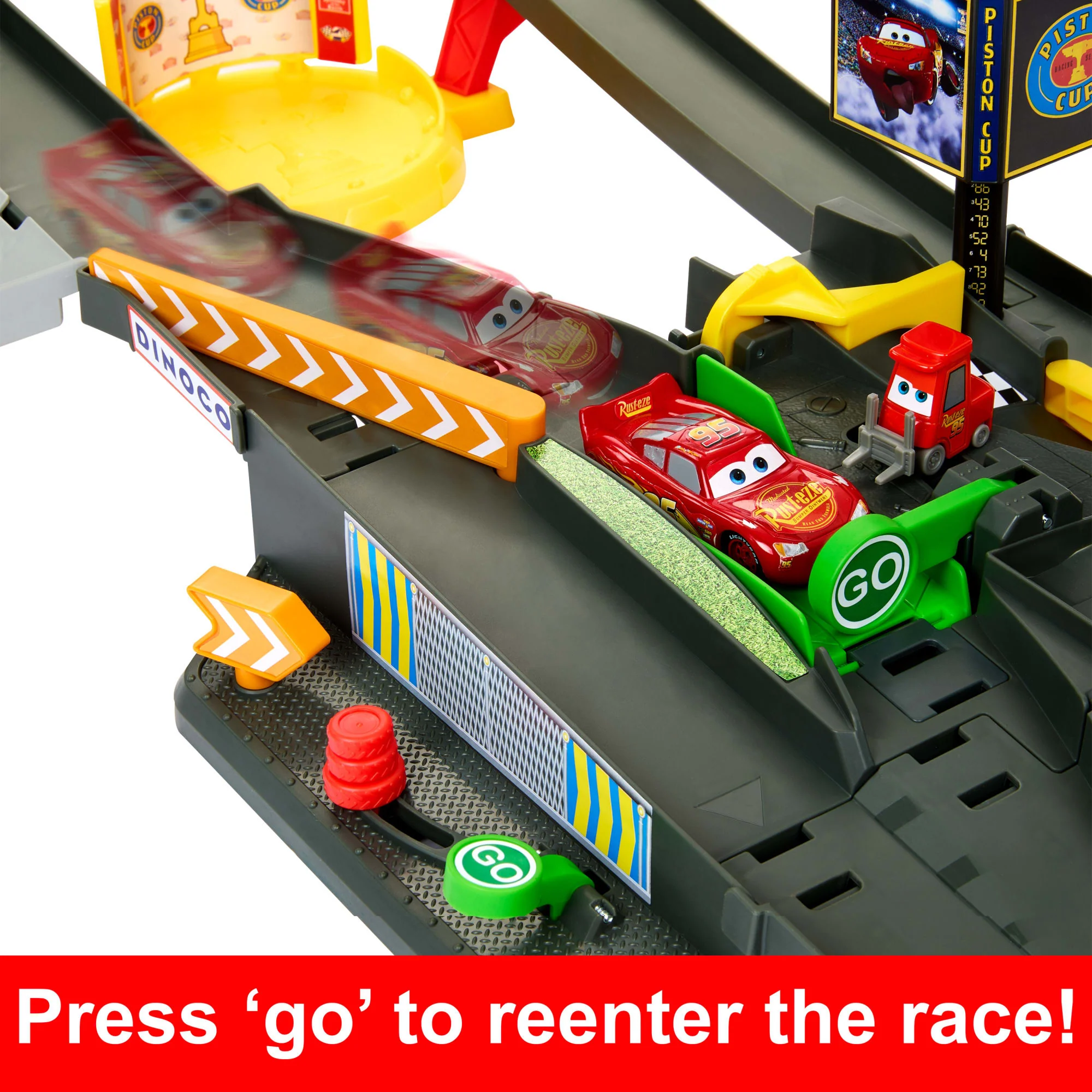 Disney And Pixar Cars Piston Cup Action Speedway Playset, 1:55 Scale Track Set With Toy Car - Image 5