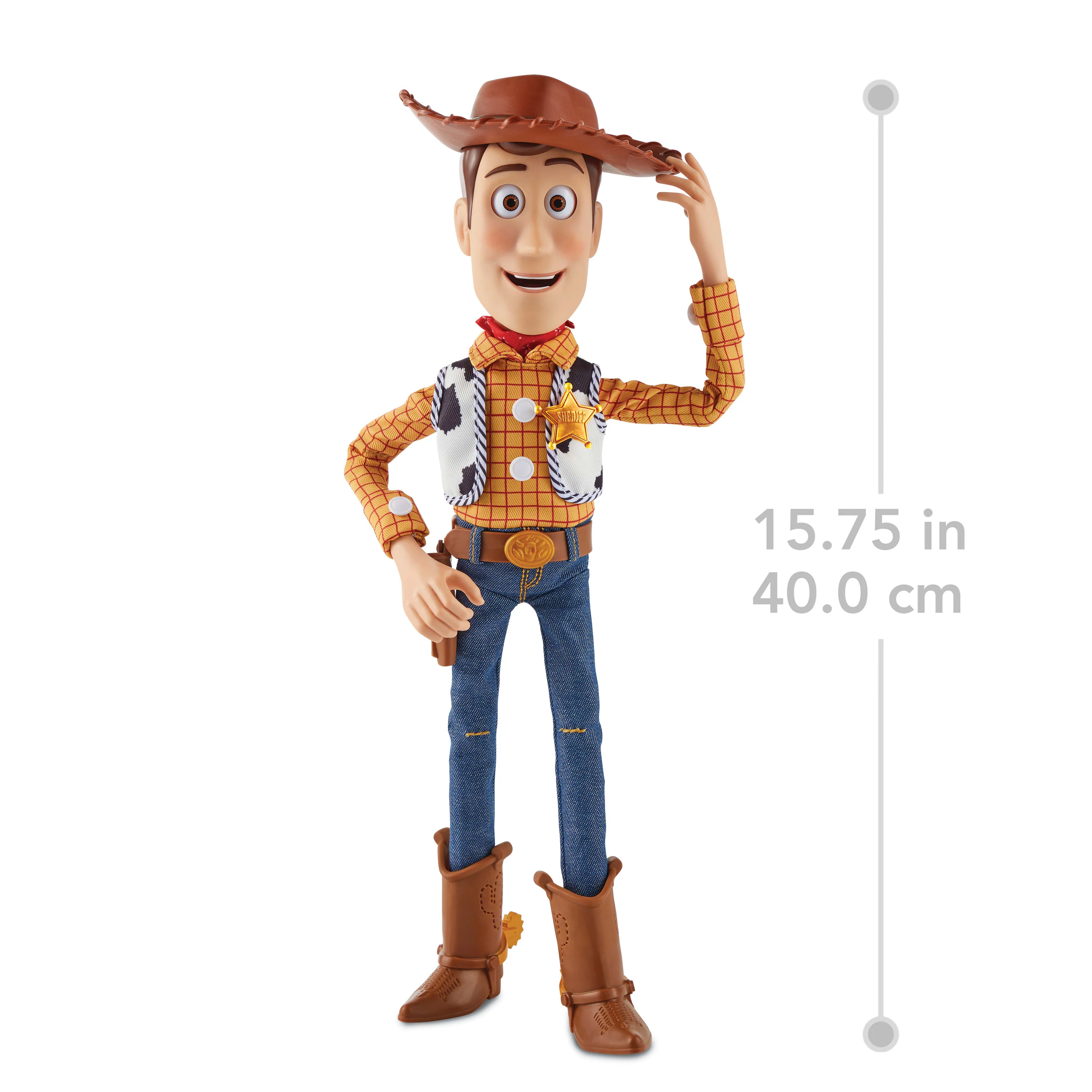 Disney And Pixar Toy Story 5 Ultimate Action Woody Figure, Simple & Animated Mode, 16 Inch Posable - Image 3