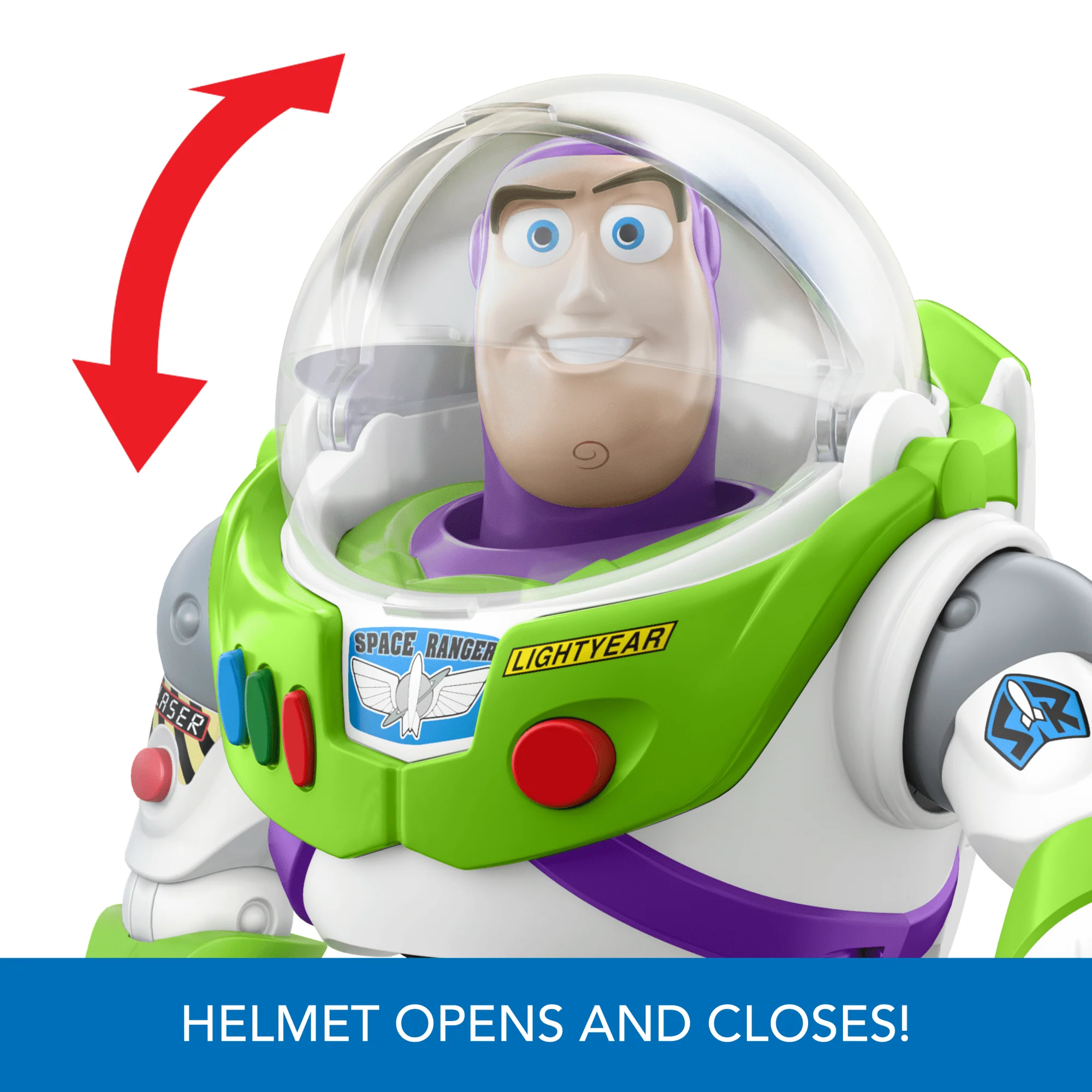 Disney And Pixar Toy Story Buzz Lightyear 10-Inch Action Figure Toy With Rocket & Sounds - Image 6