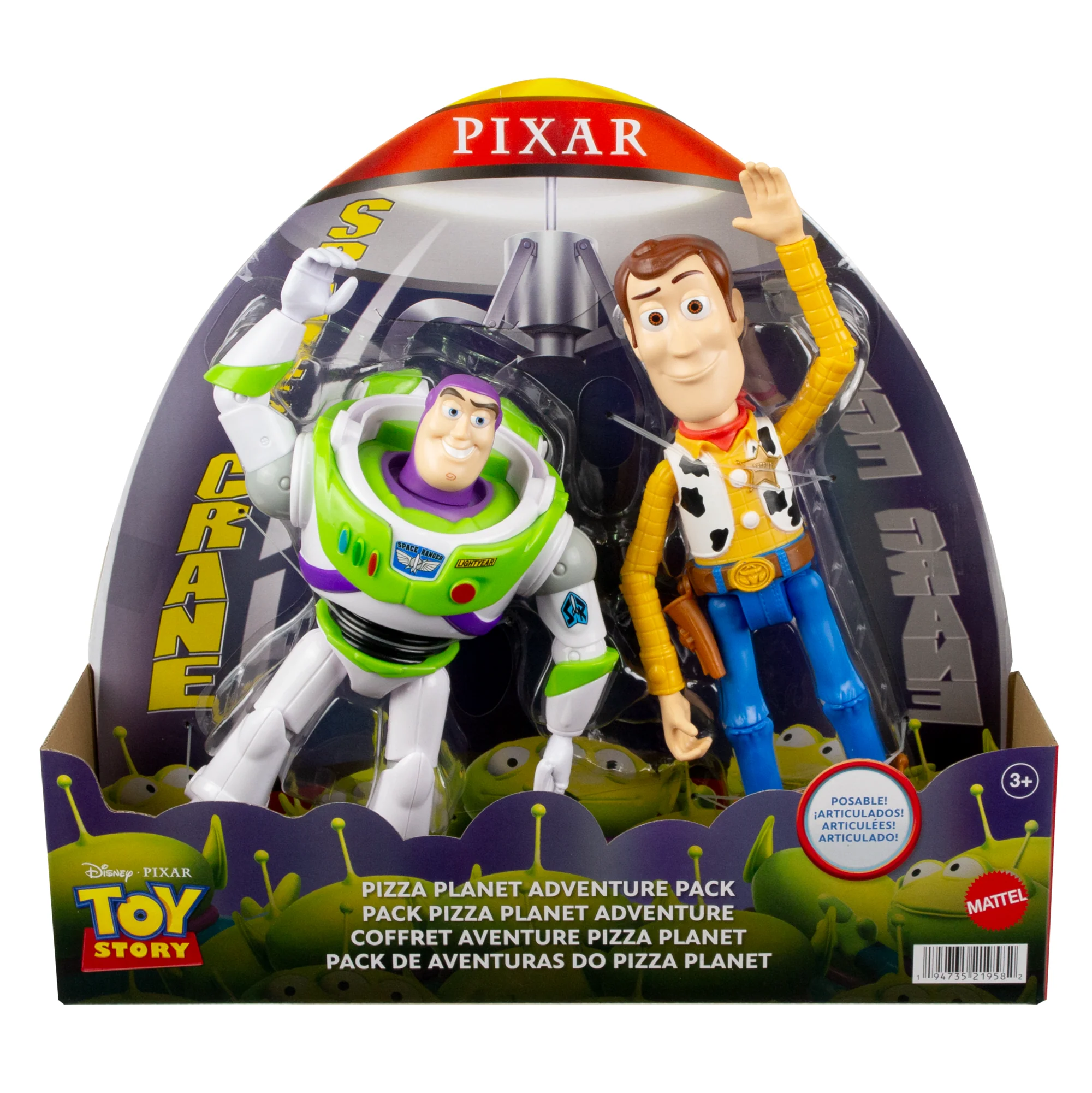Disney And Pixar Toy Story 7-inch Woody And Buzz Action Figure Toys 2-Pack,  Pizza Planet Adventure - Image 5