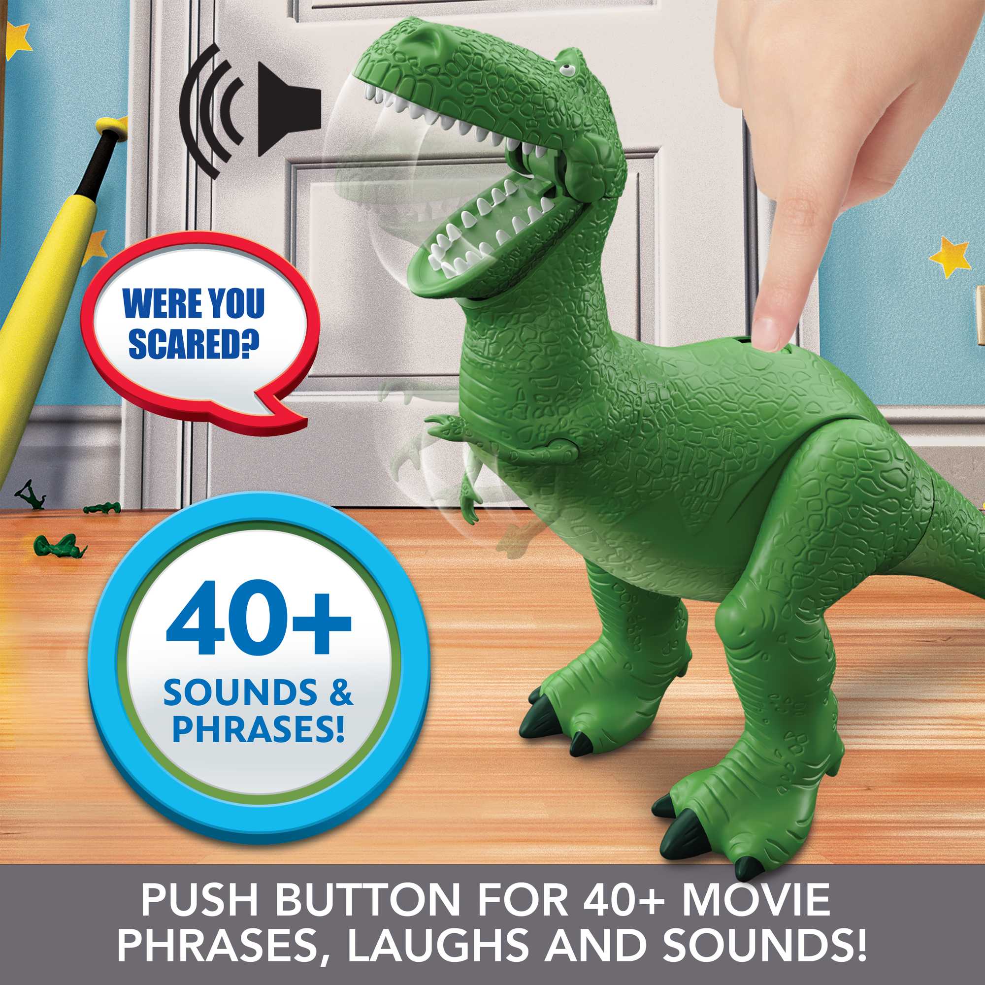 Disney And Pixar Toy Story Rex Figure, Roarin' Laughs Talking Dinosaur Toy - Image 3