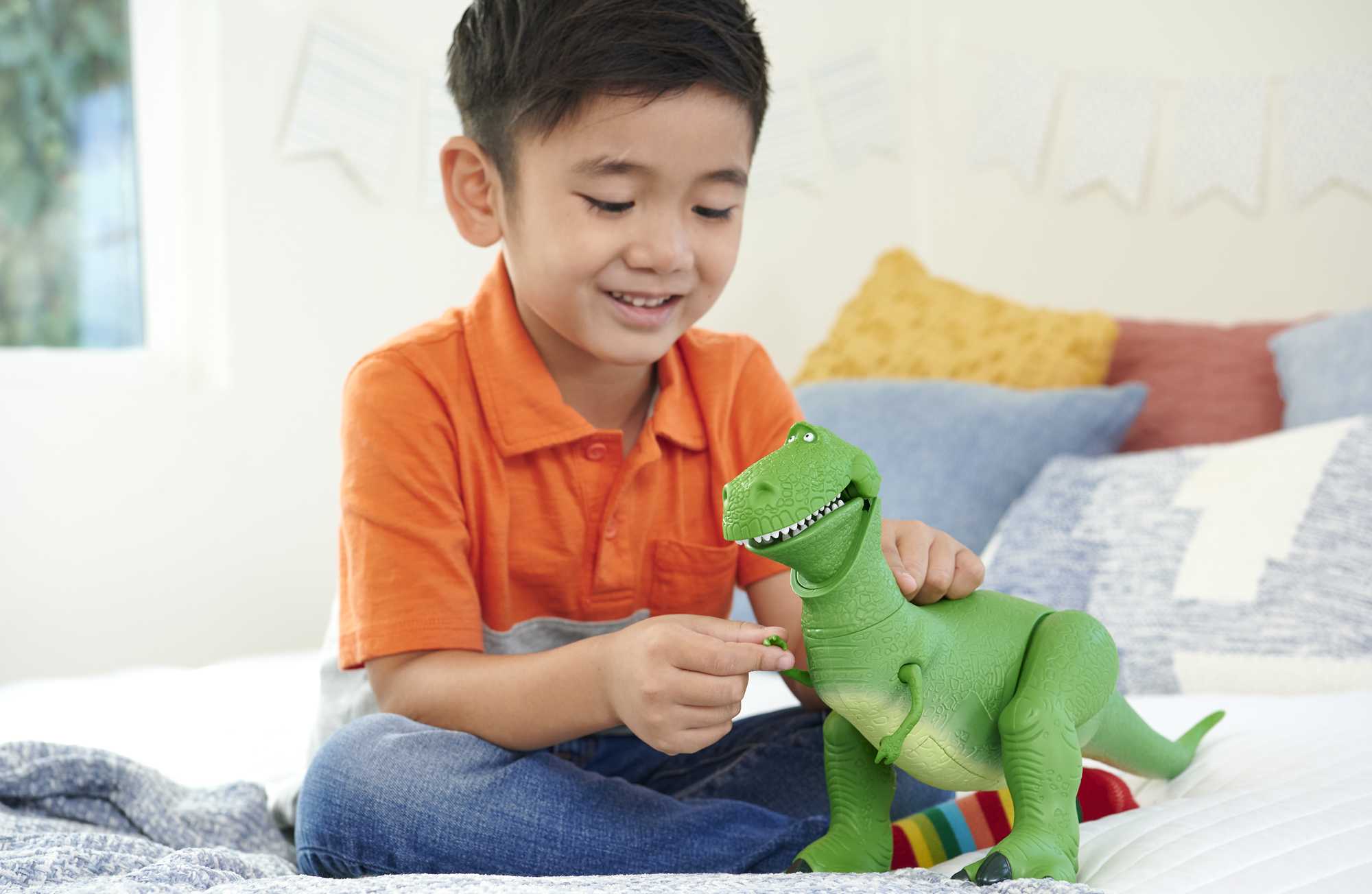 Disney Pixar Toy Story Rex Figure, Roarin' Laughs Talking Dinosaur Toy - Image 2