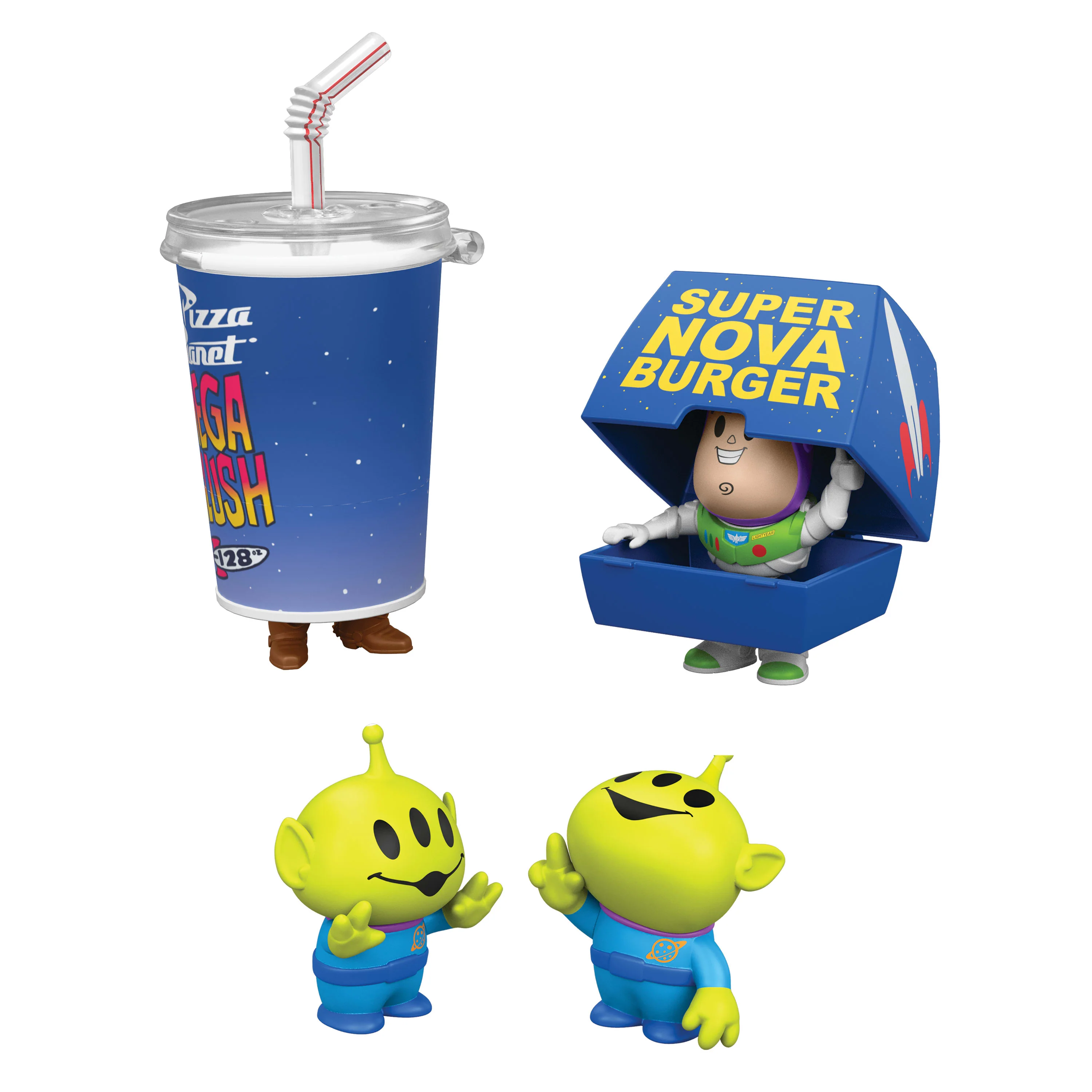 Disney And Pixar Toy Story Small Stars Pizza Planet Adventure, Stylized Woody & Buzz & 2 Aliens - Image 5