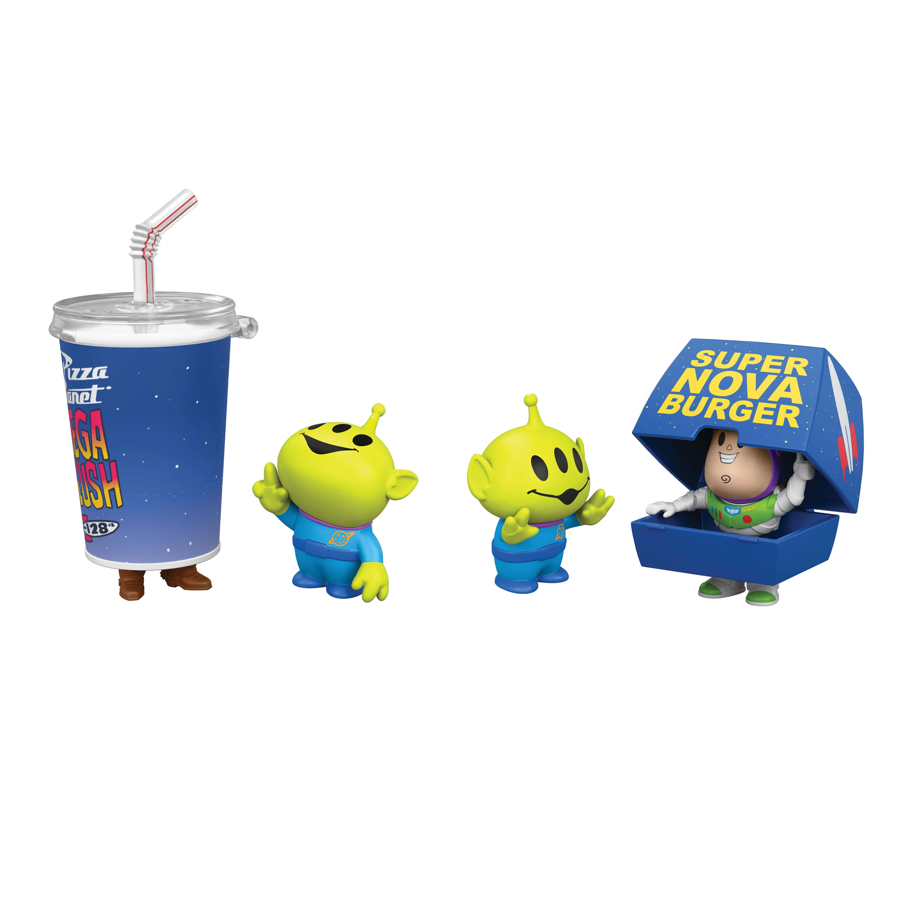 Disney And Pixar Toy Story Small Stars Pizza Planet Adventure, Stylized Woody & Buzz & 2 Aliens - Image 6