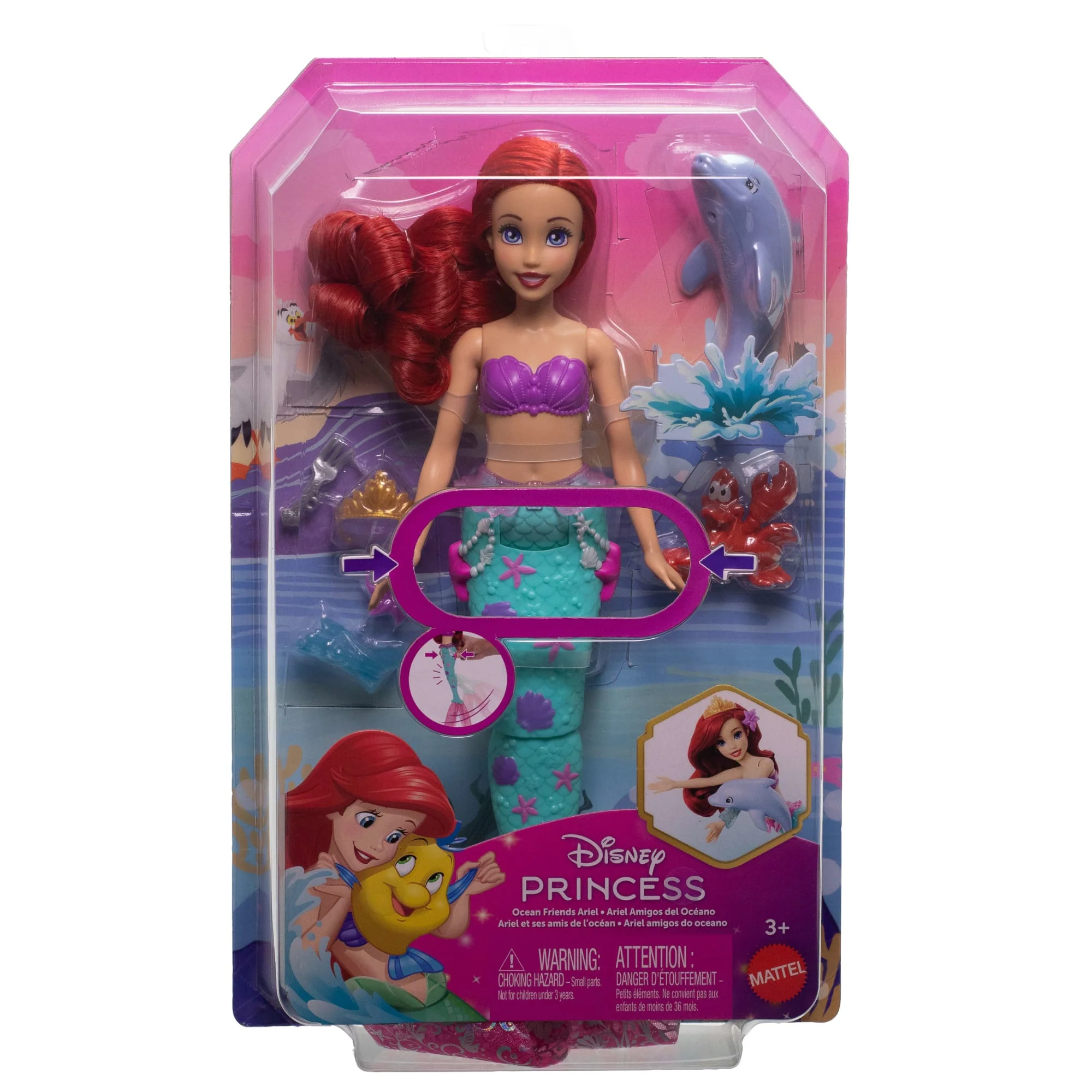 Disney Coffret Poupée et Accessoires Ariel et ses Amis de L’Océan - Image 6
