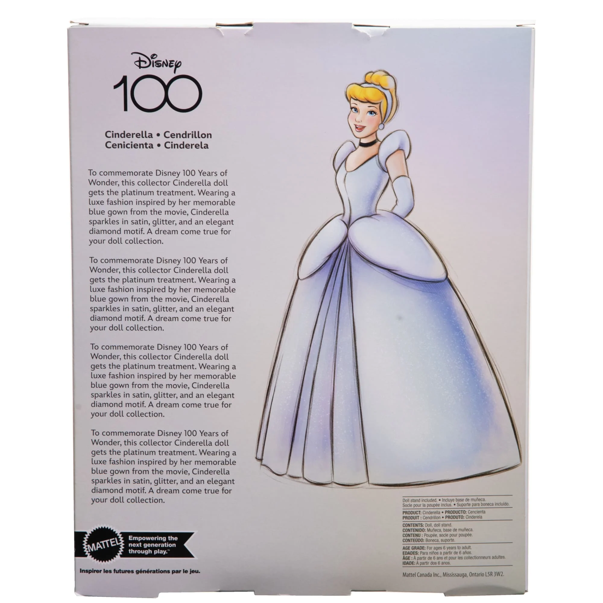 Disney Toys, Disney100 Collector Cinderella Doll, Gifts For Kids And Collectors - Image 6