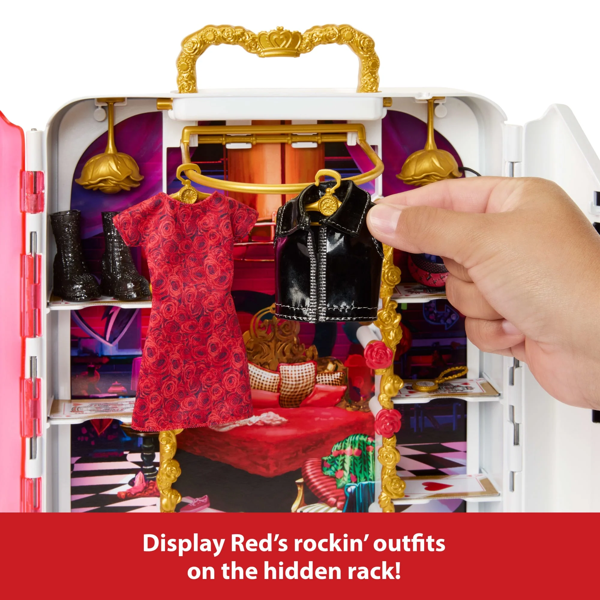 Disney Descendants: The Rise Of Red, Red's Rise & Rebel Closet Playset With Exclusive Clothes & Accessories - Image 3