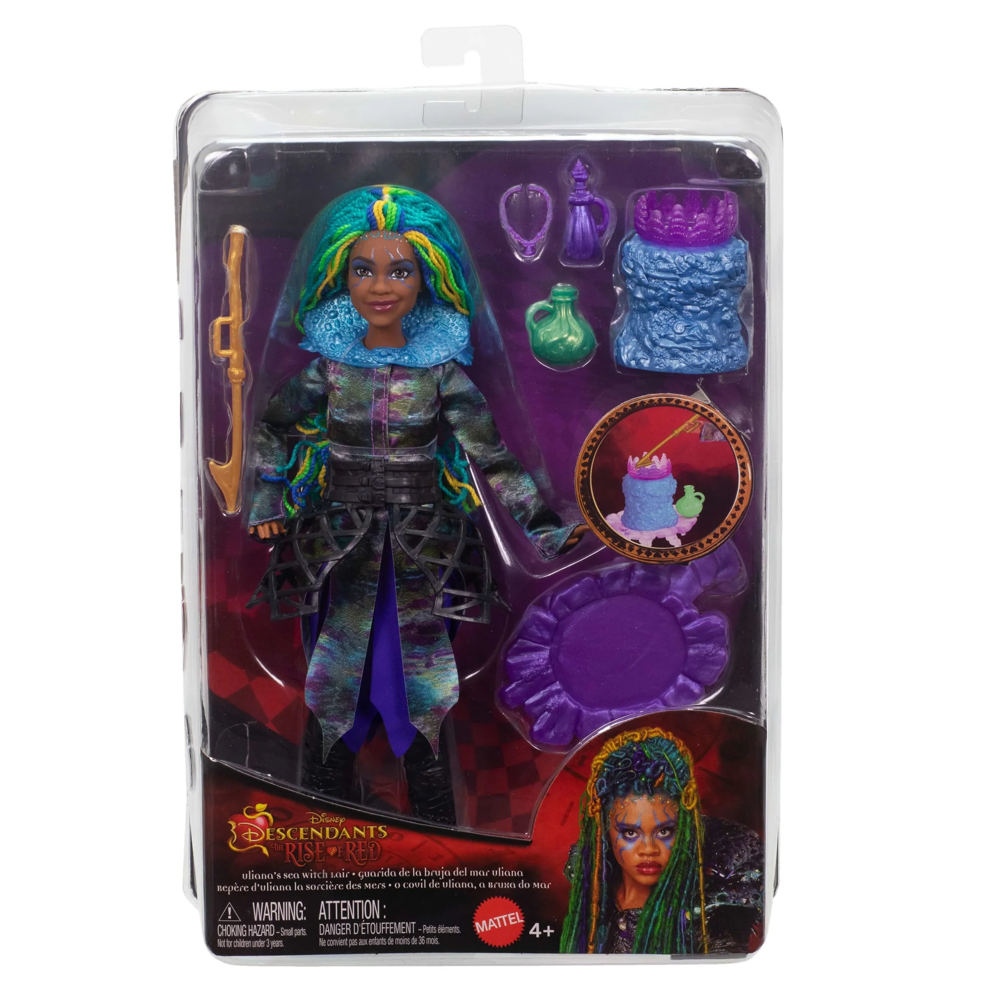 Disney Descendants: The Rise Of Red  Uliana's Sea Witch Lair Playset With Fashion Doll & Accessories - Image 6