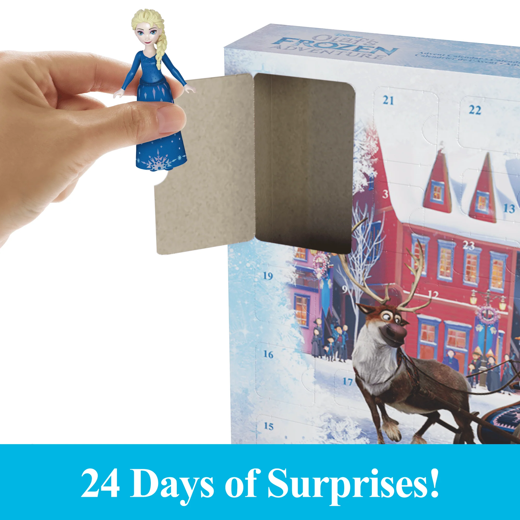 Disney Frozen Advent Calendar With 24 Days Of Surprise Toys, including Anna & Elsa Small Dolls - Image 3