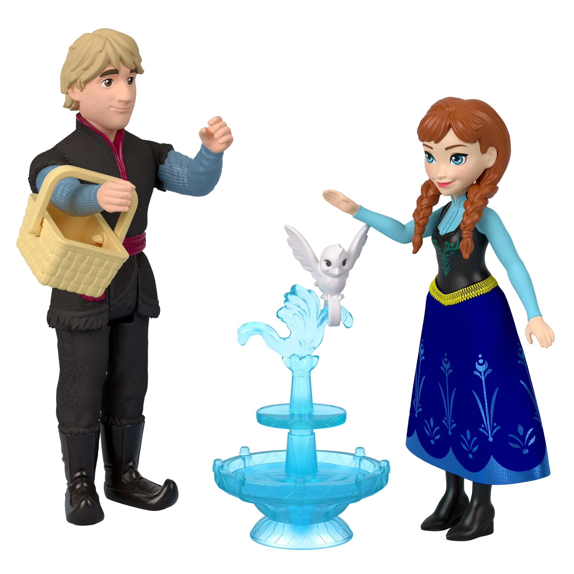 Disney Frozen Anna & Elsa Character Set With 4 Small Dolls & 4 Accessories inspired By Movie - Image 3