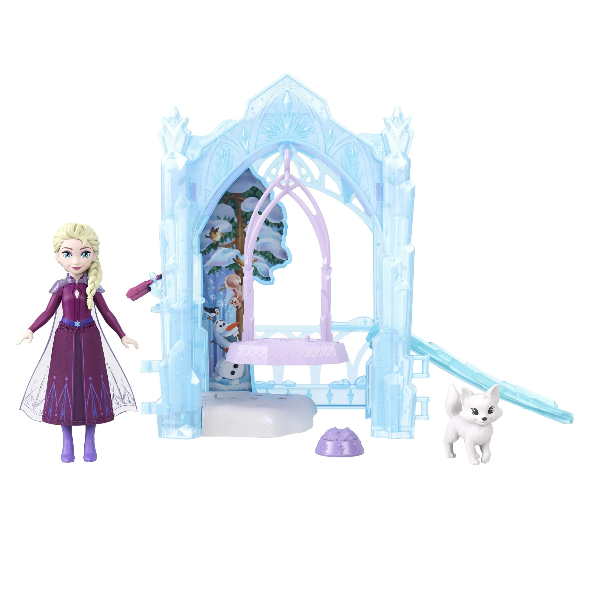 Disney Frozen Storytime Stackers Elsa Small Doll & Icy Animal Hideaway Playset W/ Fox & Bird Figures - Image 3