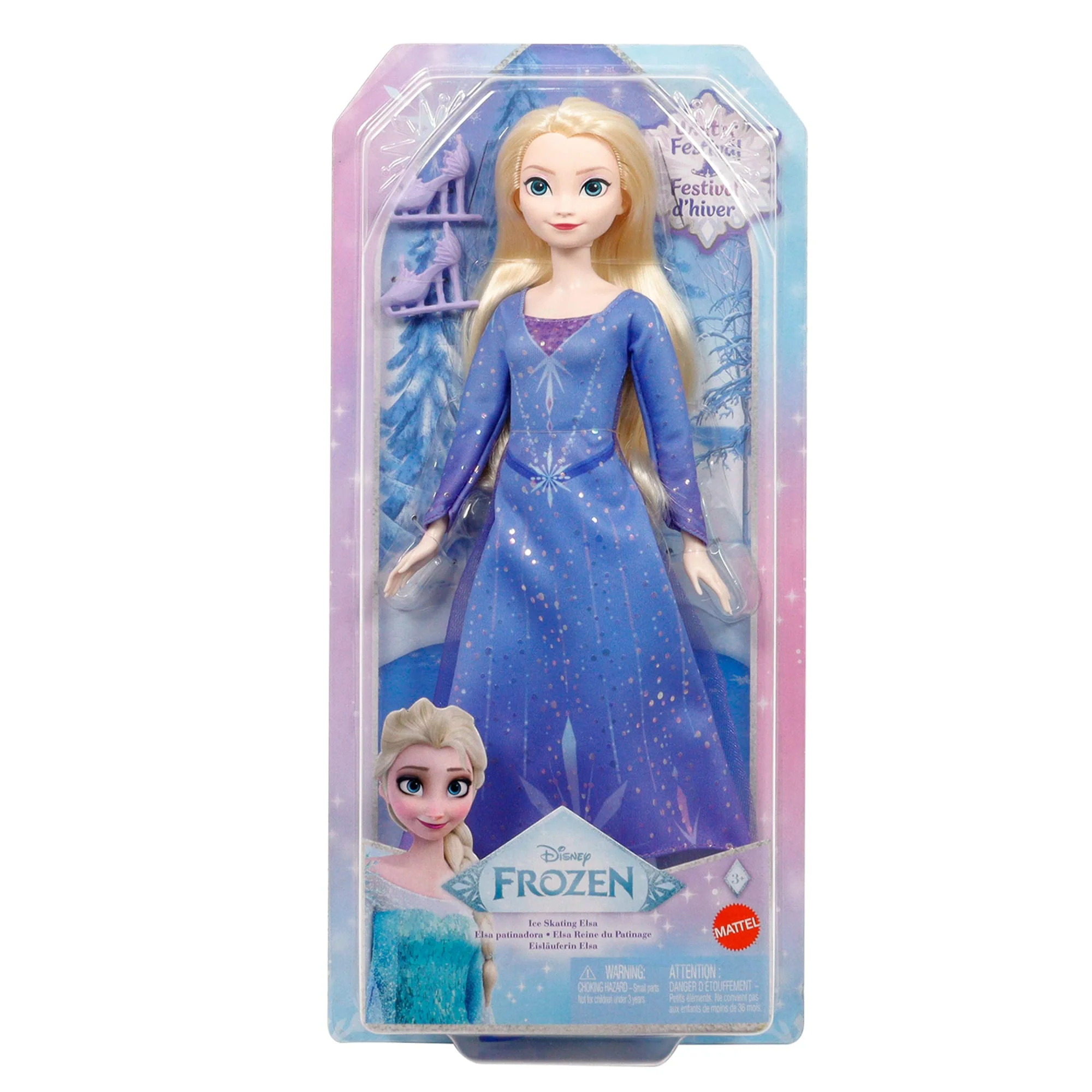 Disney Frozen Ice-Skating Elsa Fashion Doll With Skates & Shoes inspired By Frozen: Winter Festival - Image 6