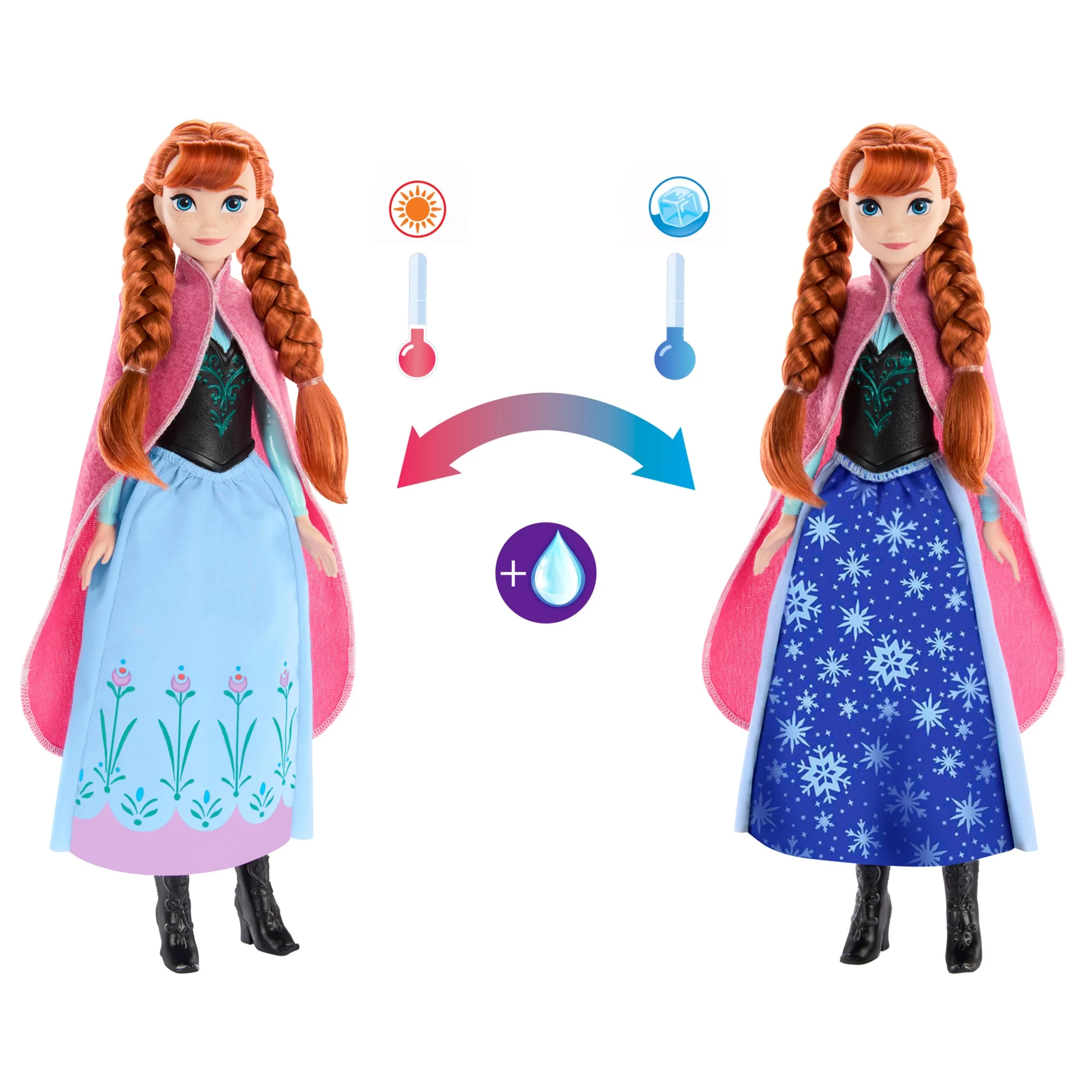 Disney Frozen Magical Skirt Anna Fashion Doll With Color-Change Skirt, inspired By Disney Movie - Image 4