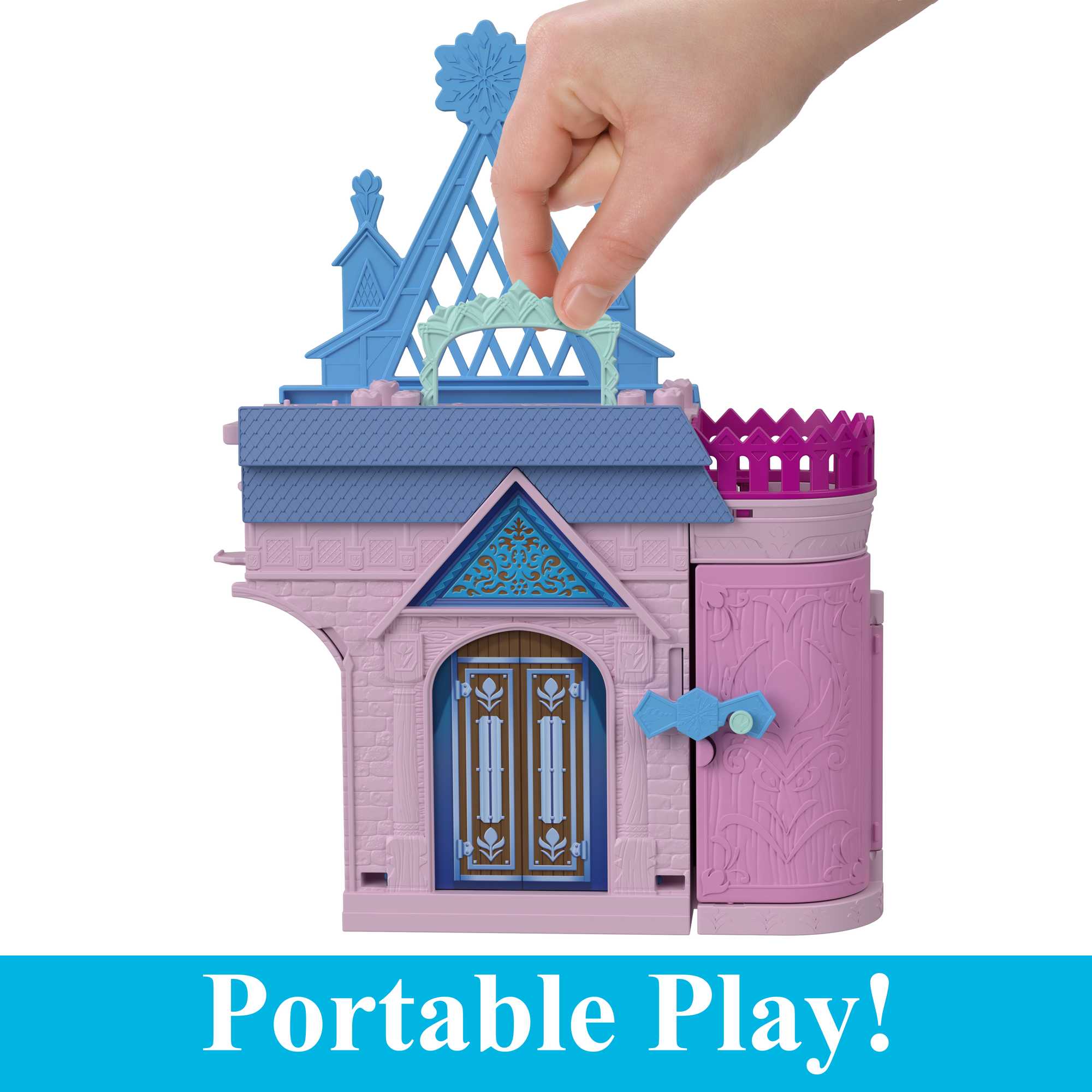 Disney Frozen Storytime Stackers Playset, Anna's Arendelle Castle Dollhouse With Small Doll - Image 3