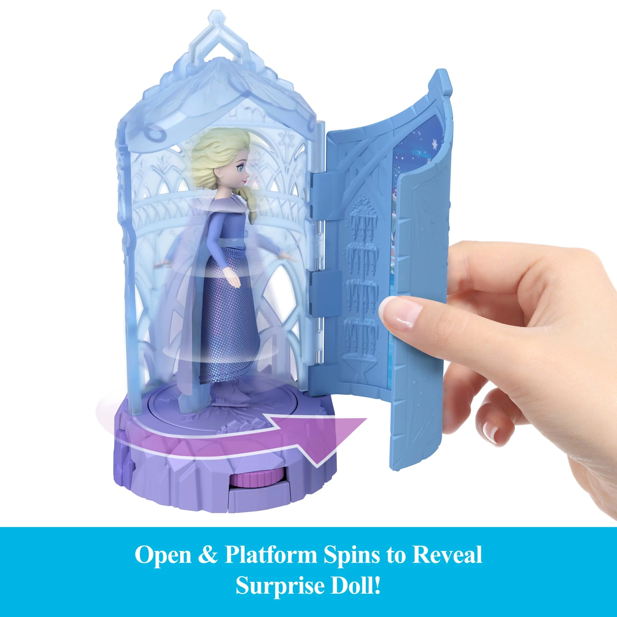 Disney Frozen Ice Castle Spin Surprise Playsets With Small Doll Spinning Reveal - Image 3