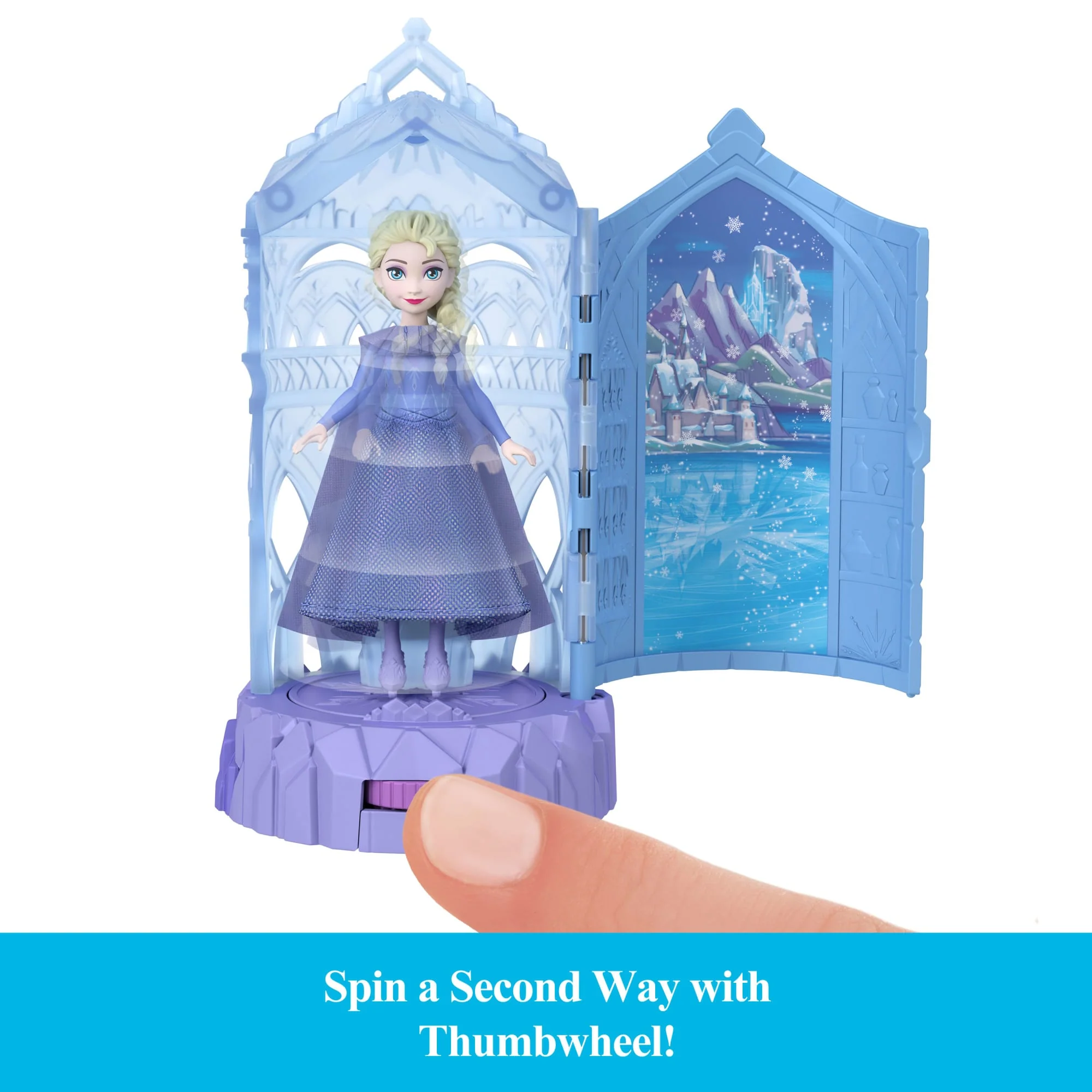 Disney Frozen Ice Castle Spin Surprise Playsets With Small Doll Spinning Reveal - Image 4