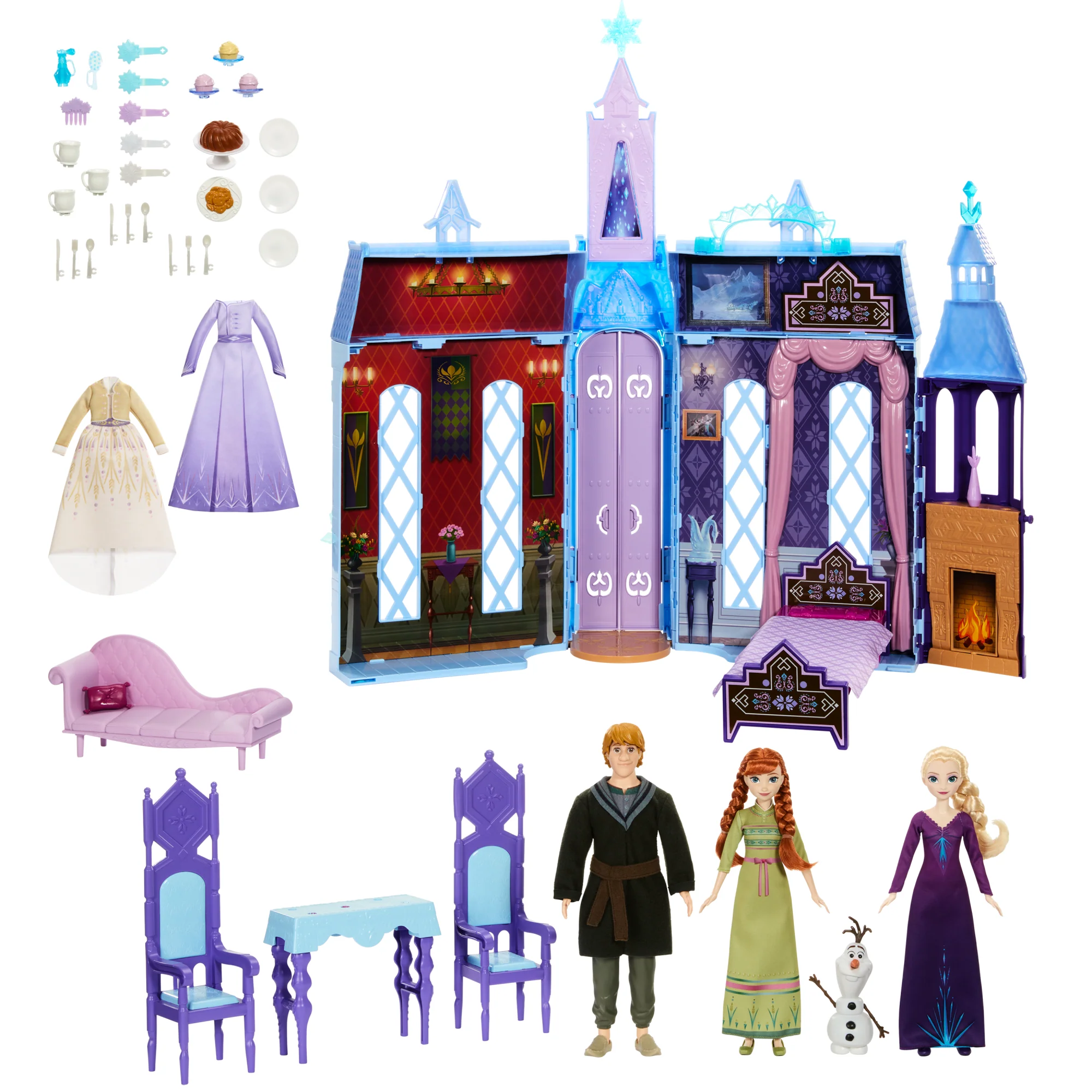 Disney Frozen Ultimate Arendelle Adventure With Portable Castle Playset, 3 Dolls & 25+ Accessories - Image 5