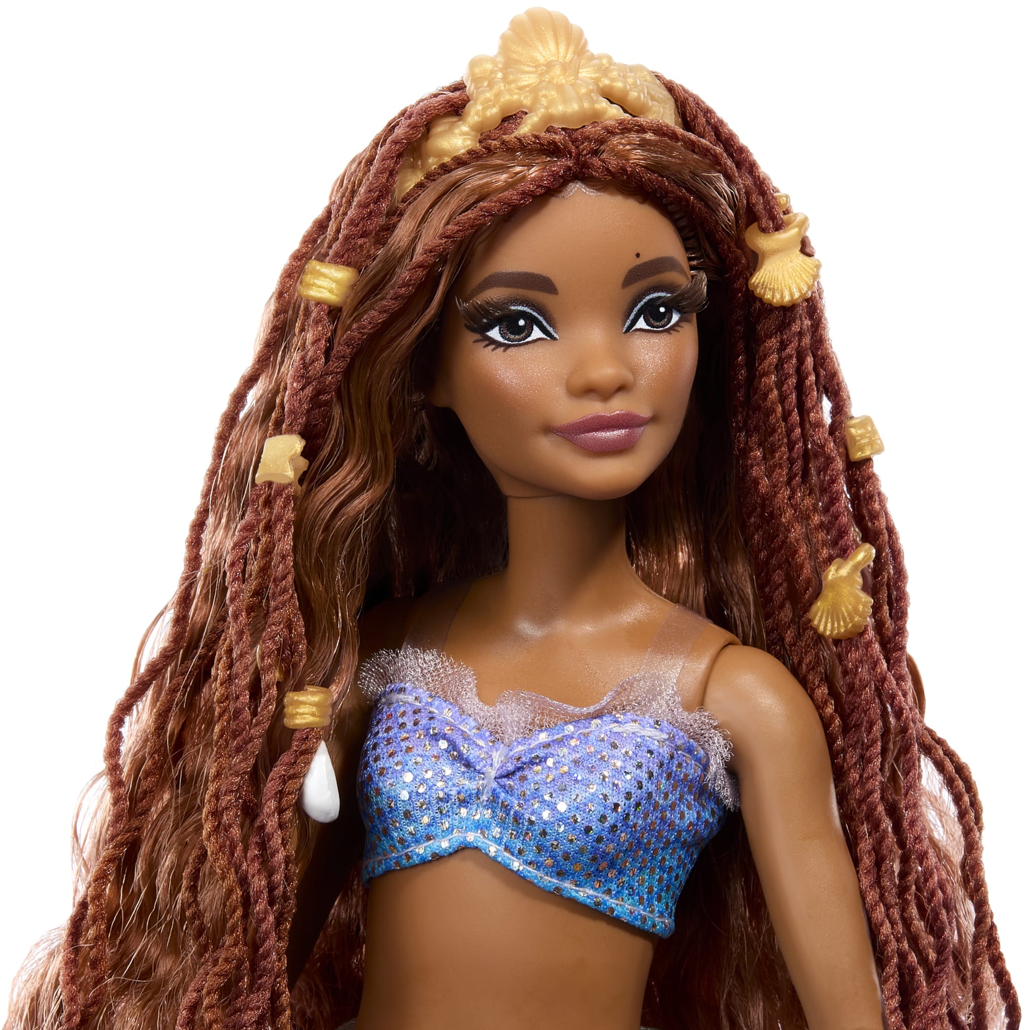 Disney La Petite Sirène   Poupée Ariel deluxe Avec Perles à Mèche et Socle - Image 3