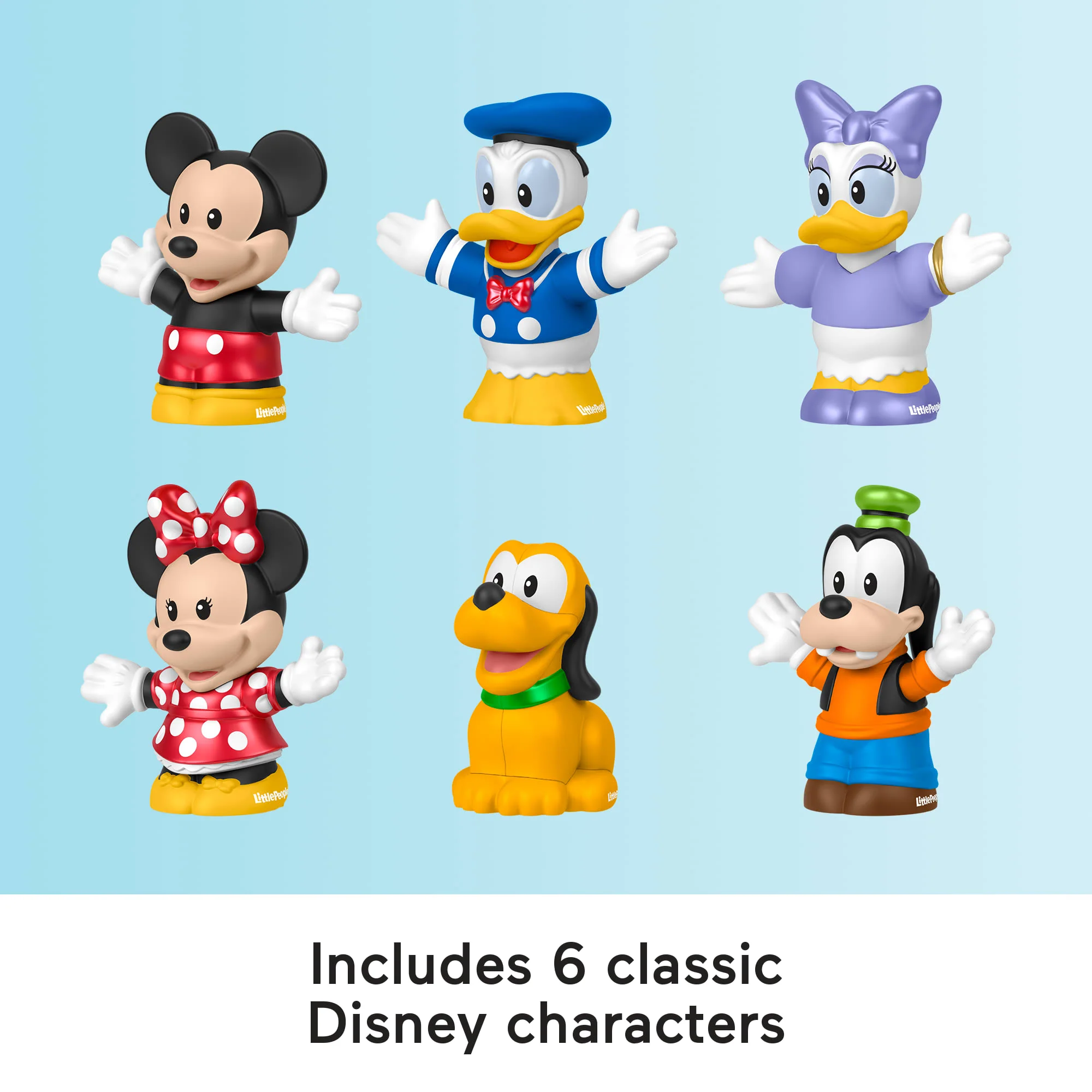 Fisher-Price Little People Disney Mickey & Friends 6-Piece Figure Set For Toddlers & Kids - Image 4