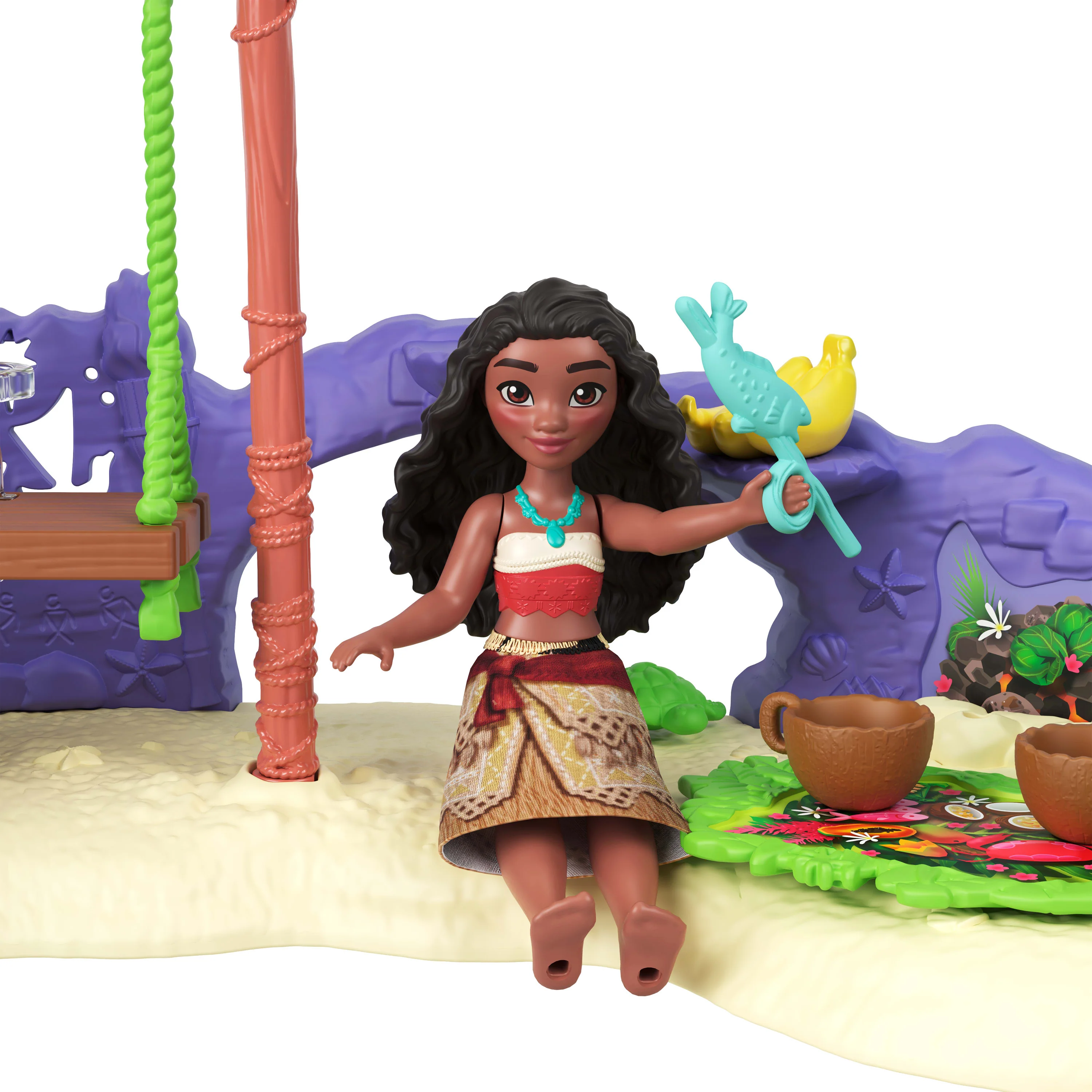 Disney Moana 2 Toys, Moana's Island Adventure Playset With 2 Small Dolls, 2 Friends & 8 Accessories - Image 4