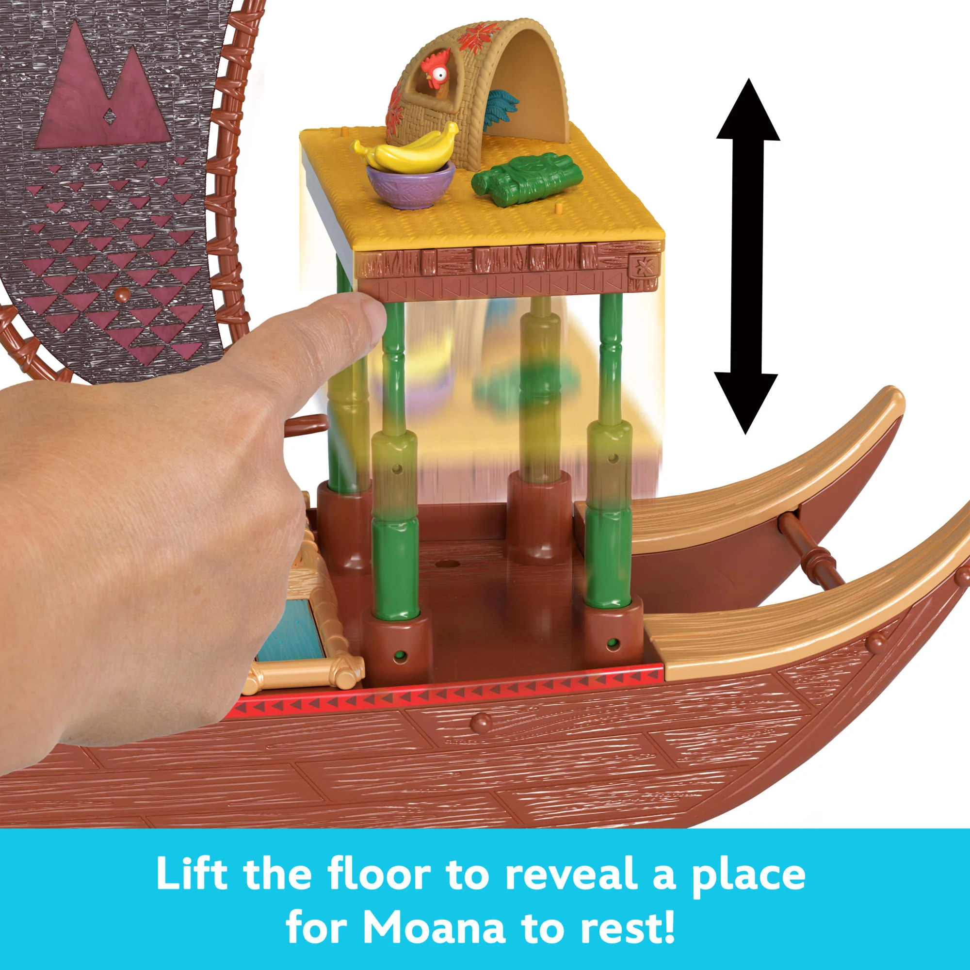 Disney Moana 2 Toys, Moana's Adventure Canoe Playset With 1 Small Doll, 1 Canoe & 10 Accessories - Image 3