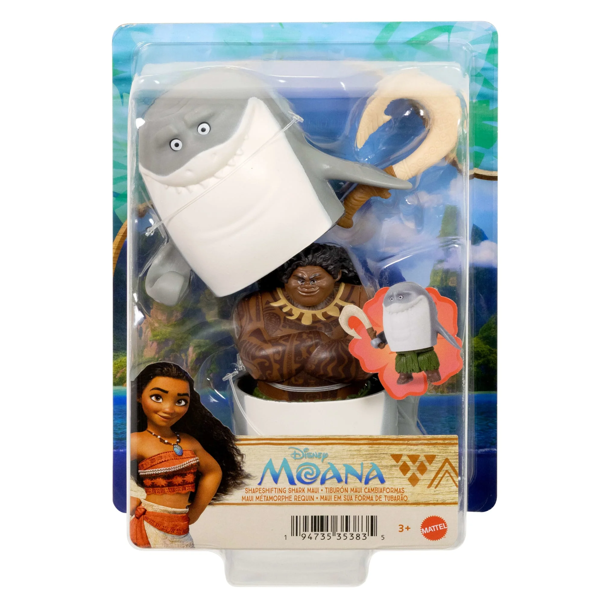Disney Moana Shapeshifting Shark Maui Small Doll With Transforming Shark Outfit, Inspired By Movie - Image 6