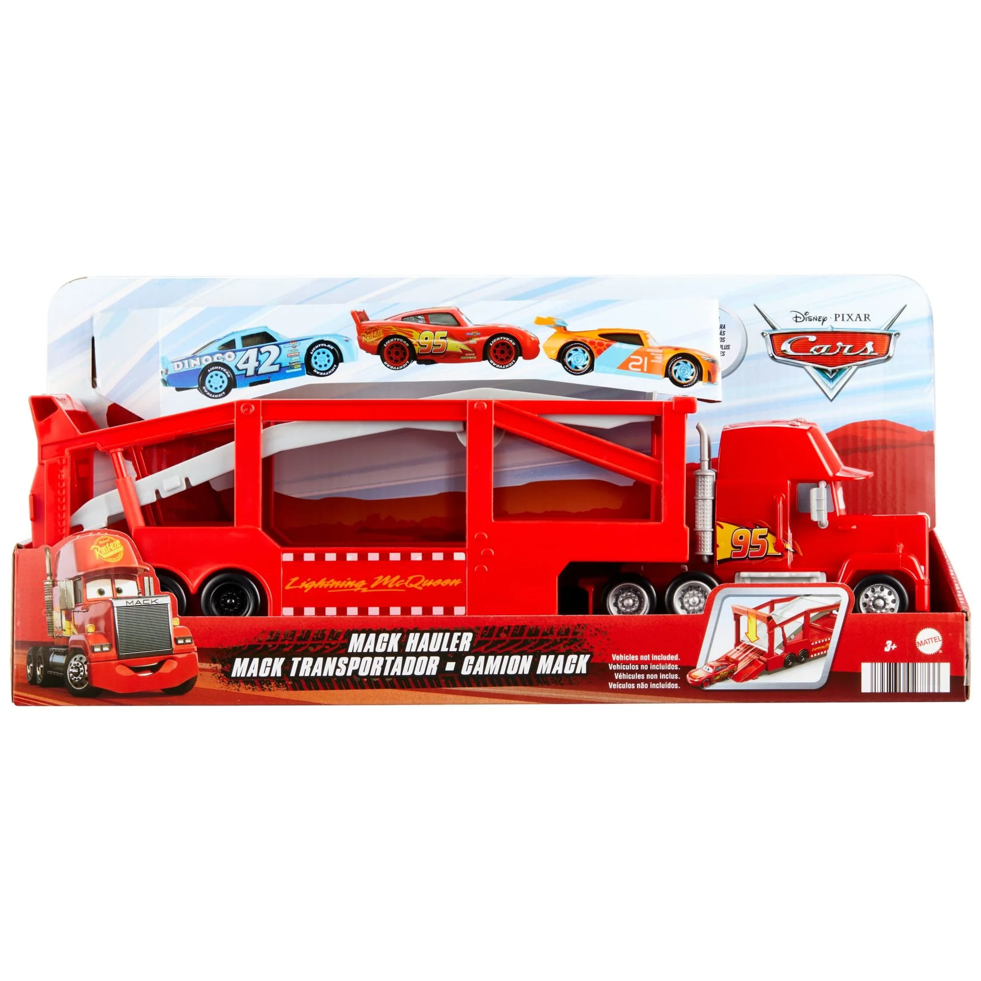 Disney And Pixar Cars Mack Hauler, 13-Inch Toy Transporter Truck With Ramp & Carry Storage For 12 Vehicles, Gift For Kids Ages 4 Years Old & Up - Image 6