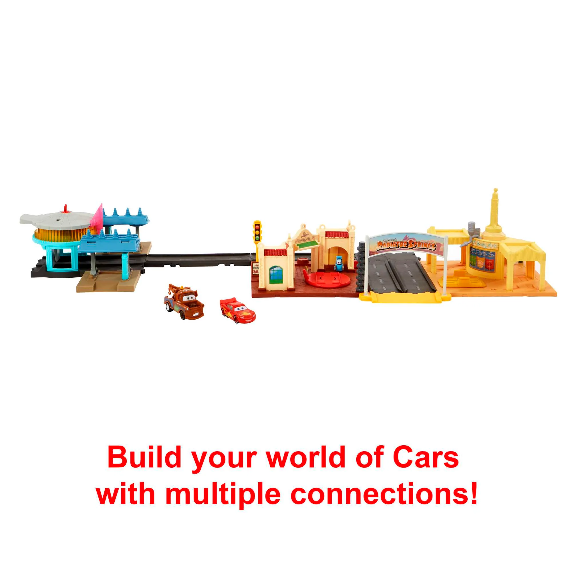 Disney And Pixar Cars On the Road Radiator Springs Tour Playset, 2 Toy Cars - Image 4