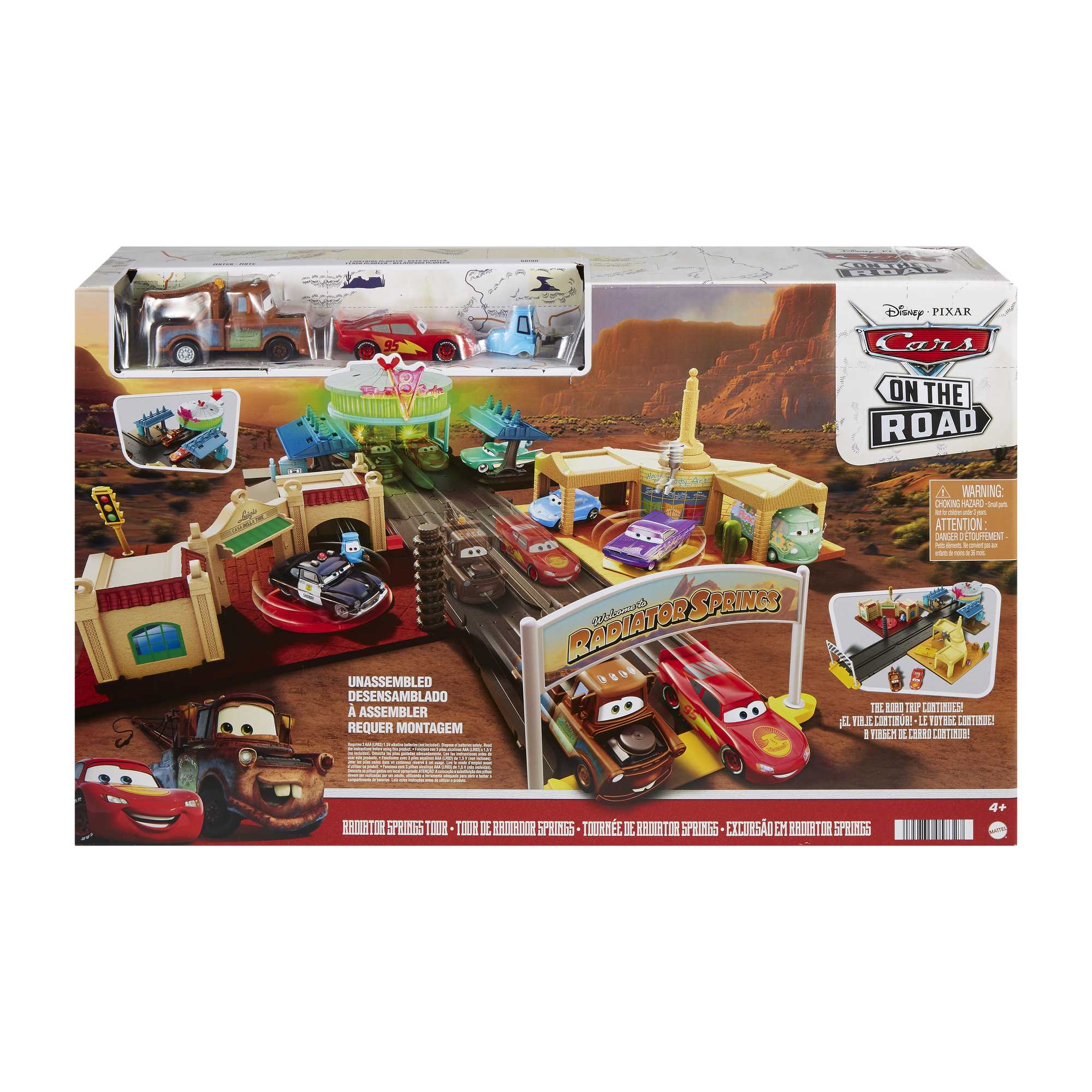 Disney And Pixar Cars On the Road Radiator Springs Tour Playset, 2 Toy Cars - Image 6