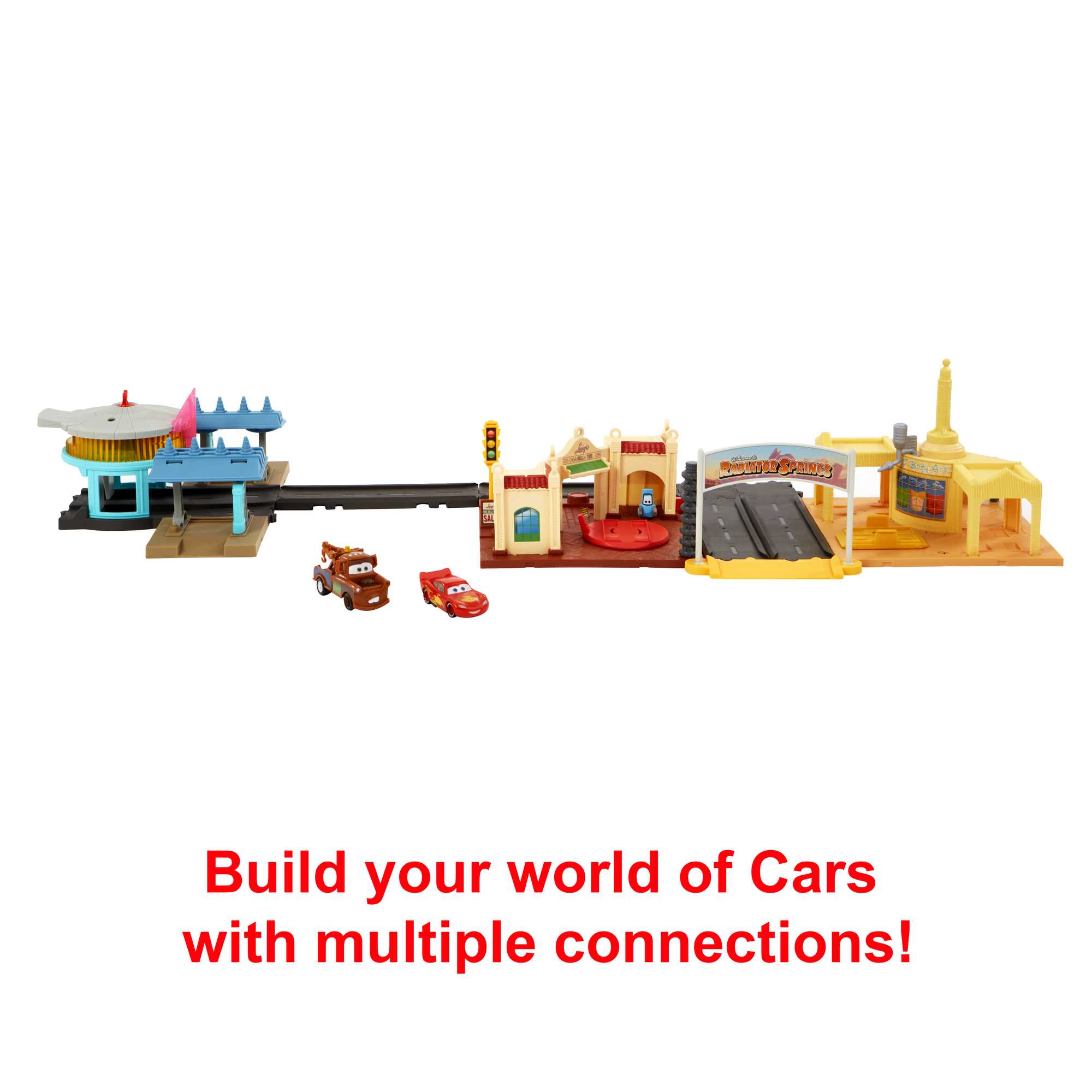 Disney And Pixar Cars On The Road Radiator Springs Tour Playset, 2 Toy Cars - Image 4