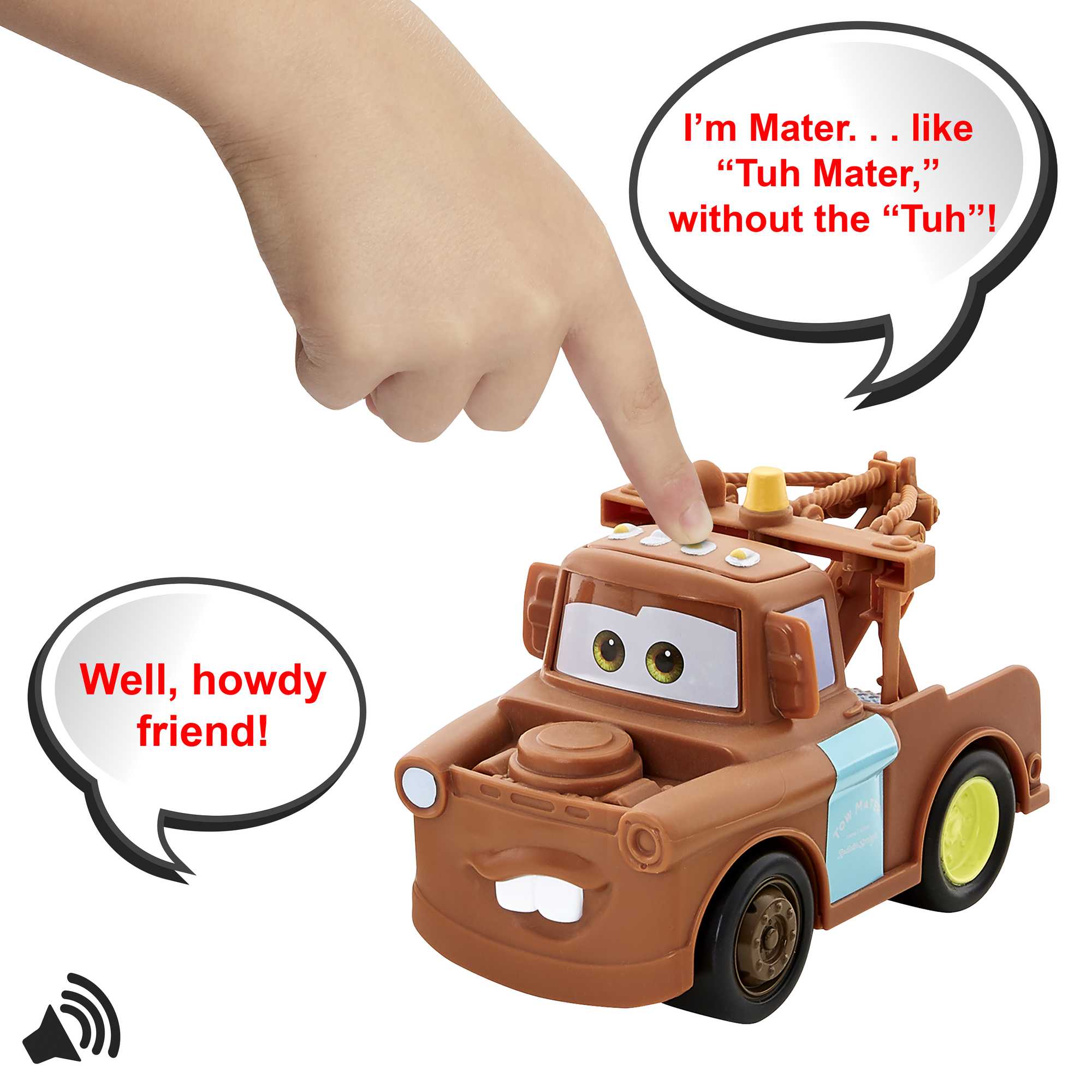 Disney And Pixar Cars Track Talkers Mater Talking Toy Truck, 5.5 inch Collectible - Image 2