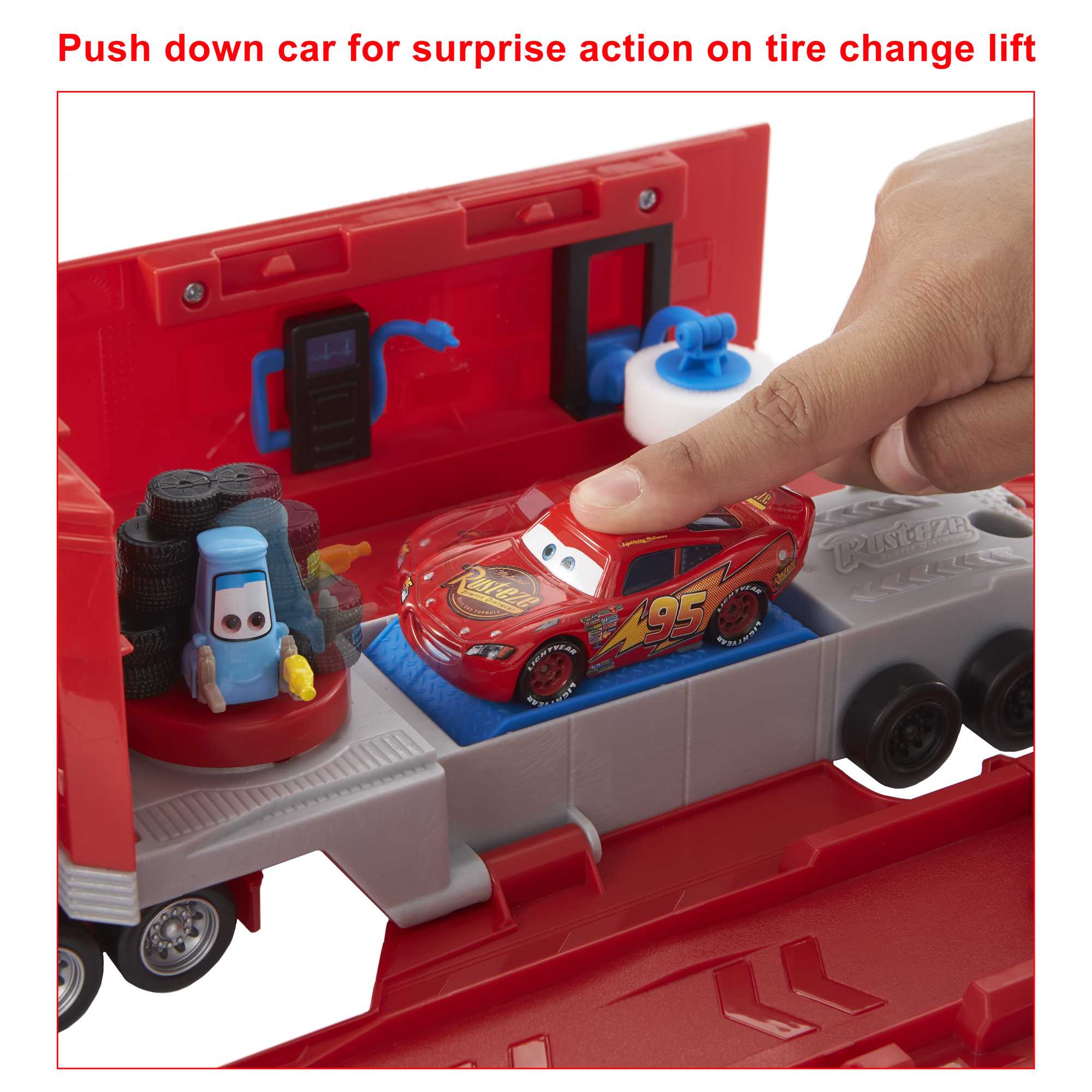 Disney And Pixar Cars Transforming Mack Playset, 2-In-1 Toy Truck & Tune-Up Station With Launcher, Lift & More, Movie-Inspired Graphics, Gift For Kids Ages 4 Years Old & Up - Image 3