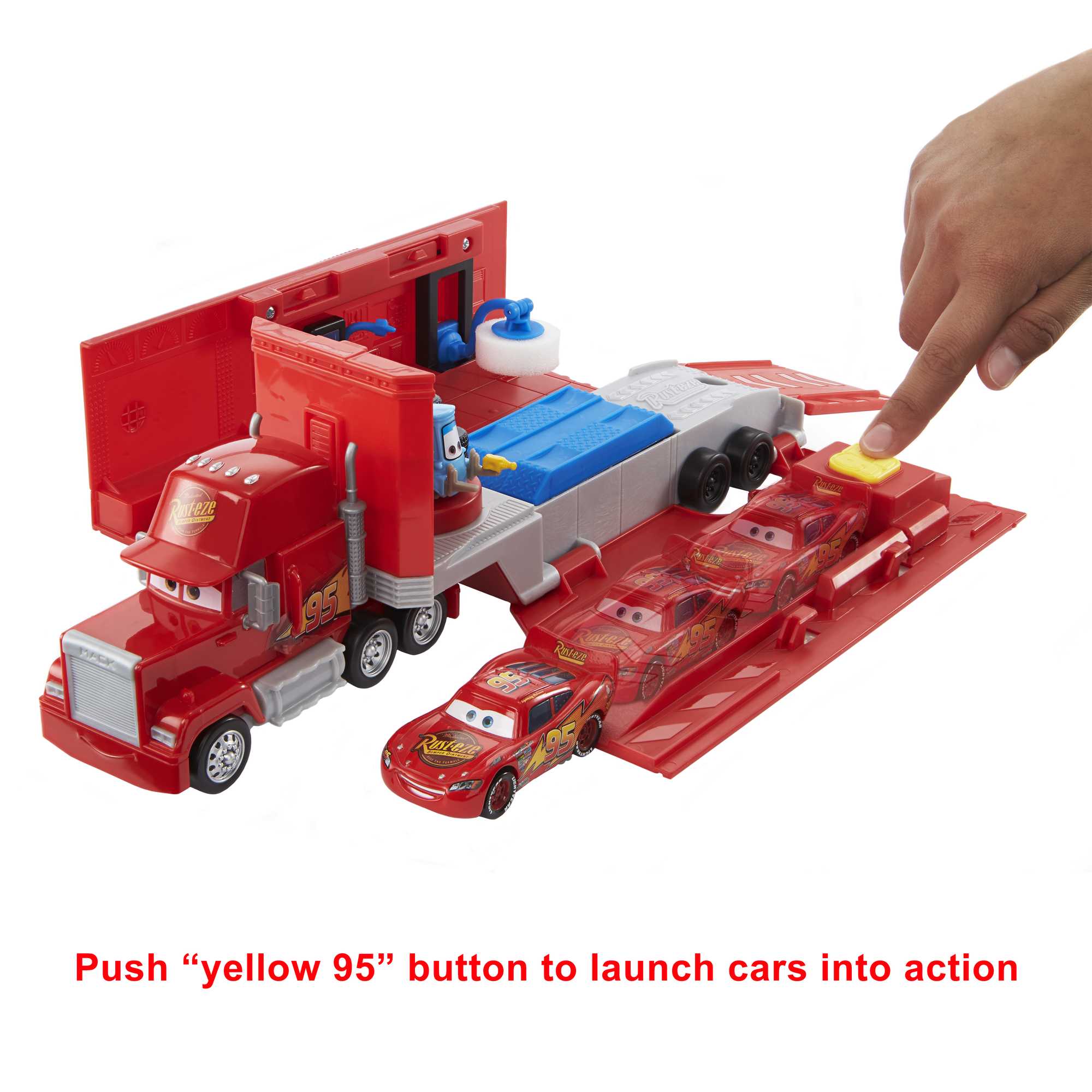 Disney And Pixar Cars Transforming Mack Playset, 2-In-1 Toy Truck & Tune-Up Station With Launcher, Lift & More, Movie-Inspired Graphics, Gift For Kids Ages 4 Years Old & Up - Image 5