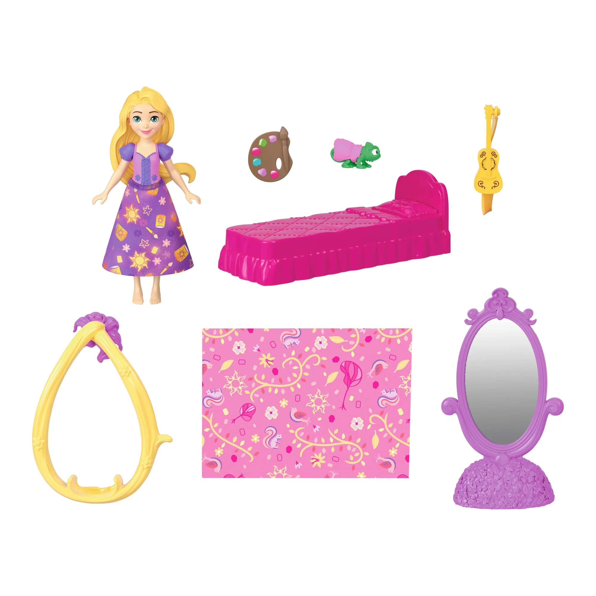 Disney Princesa Conjunto de Brinquedo Castelo Rapunzel Empilhável - Image 5
