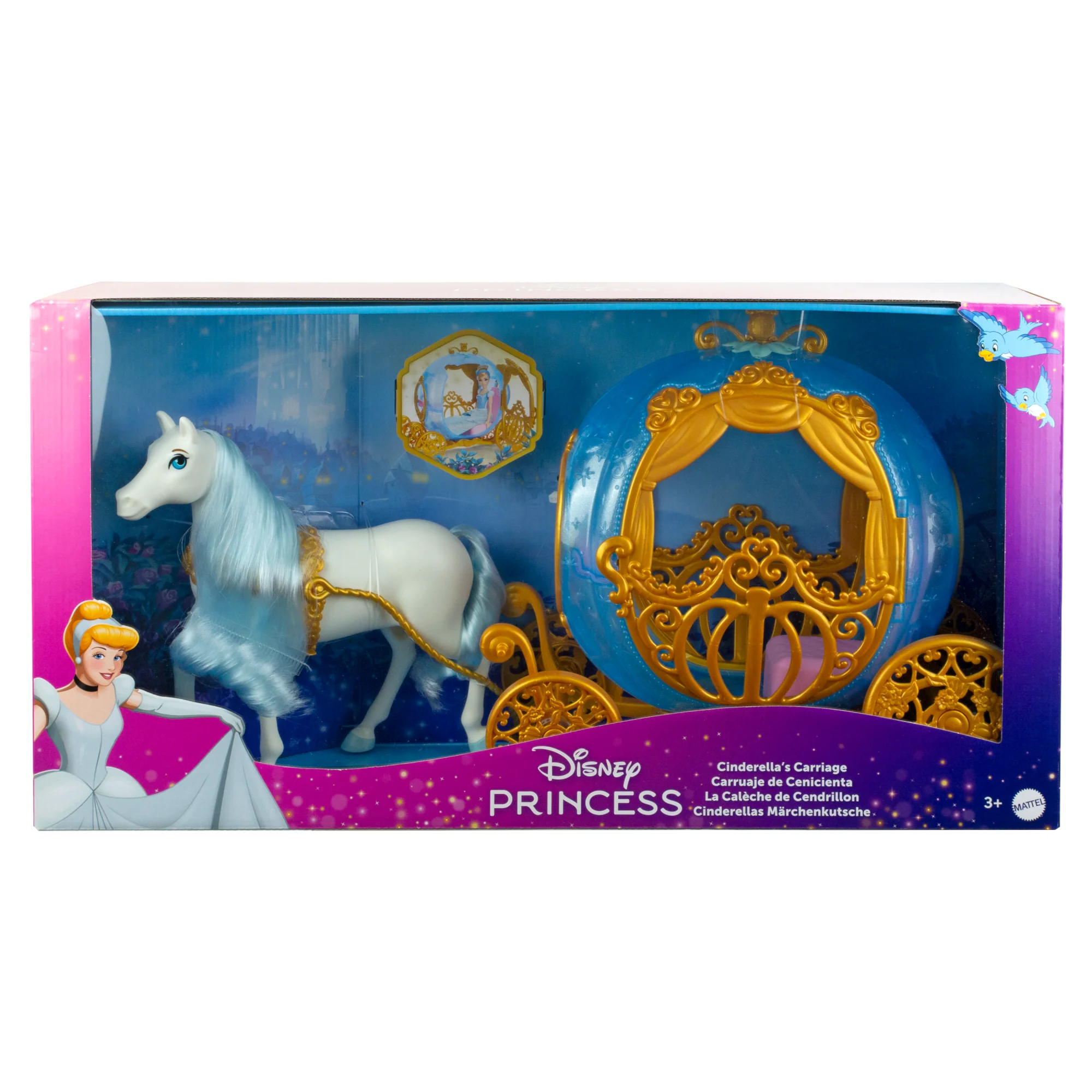 Disney Princess Cinderella's Rolling Carriage & Horse With Brushable Mane & Tail - Image 6