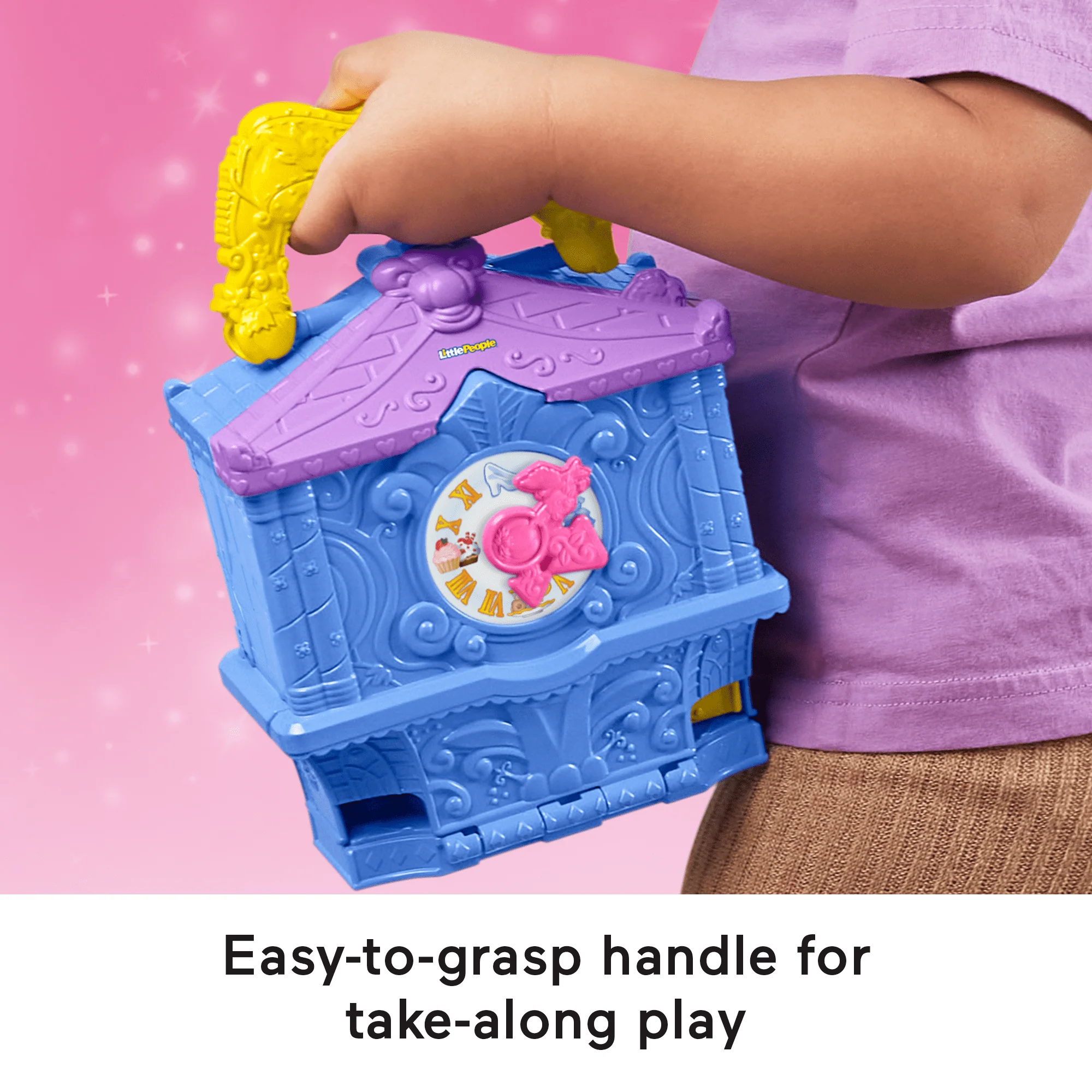 Disney Princess Cinderella On-The-Go Playset For Toddler Pretend Play, 2 Figures - Image 4